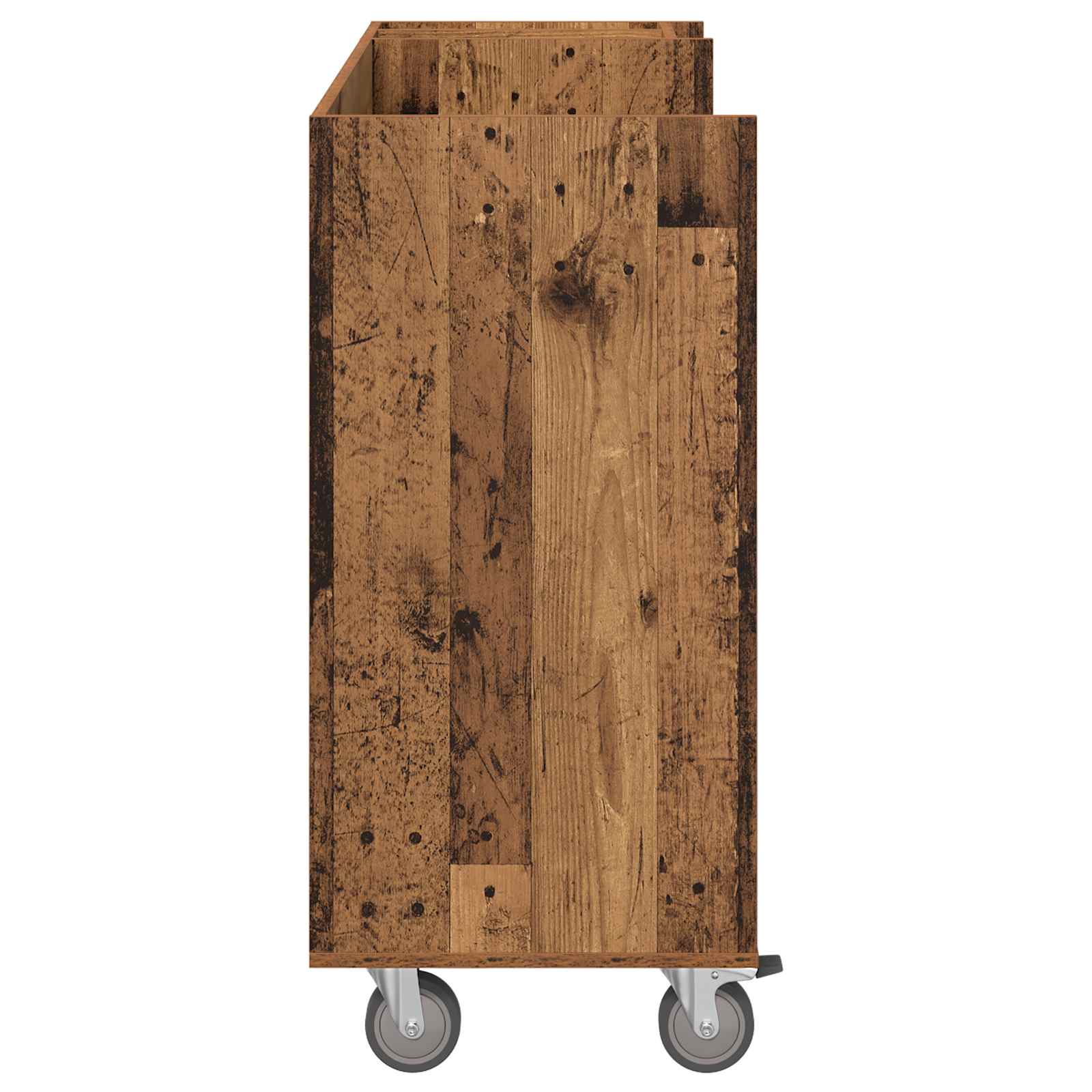Golf szekrény kerékkel egyszínű öreg fa 120 x 45 x 98 cm