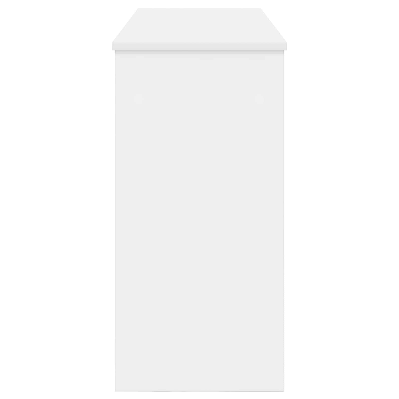 Billentyűállvány fehér 120 x 32 x 64 cm faanyag