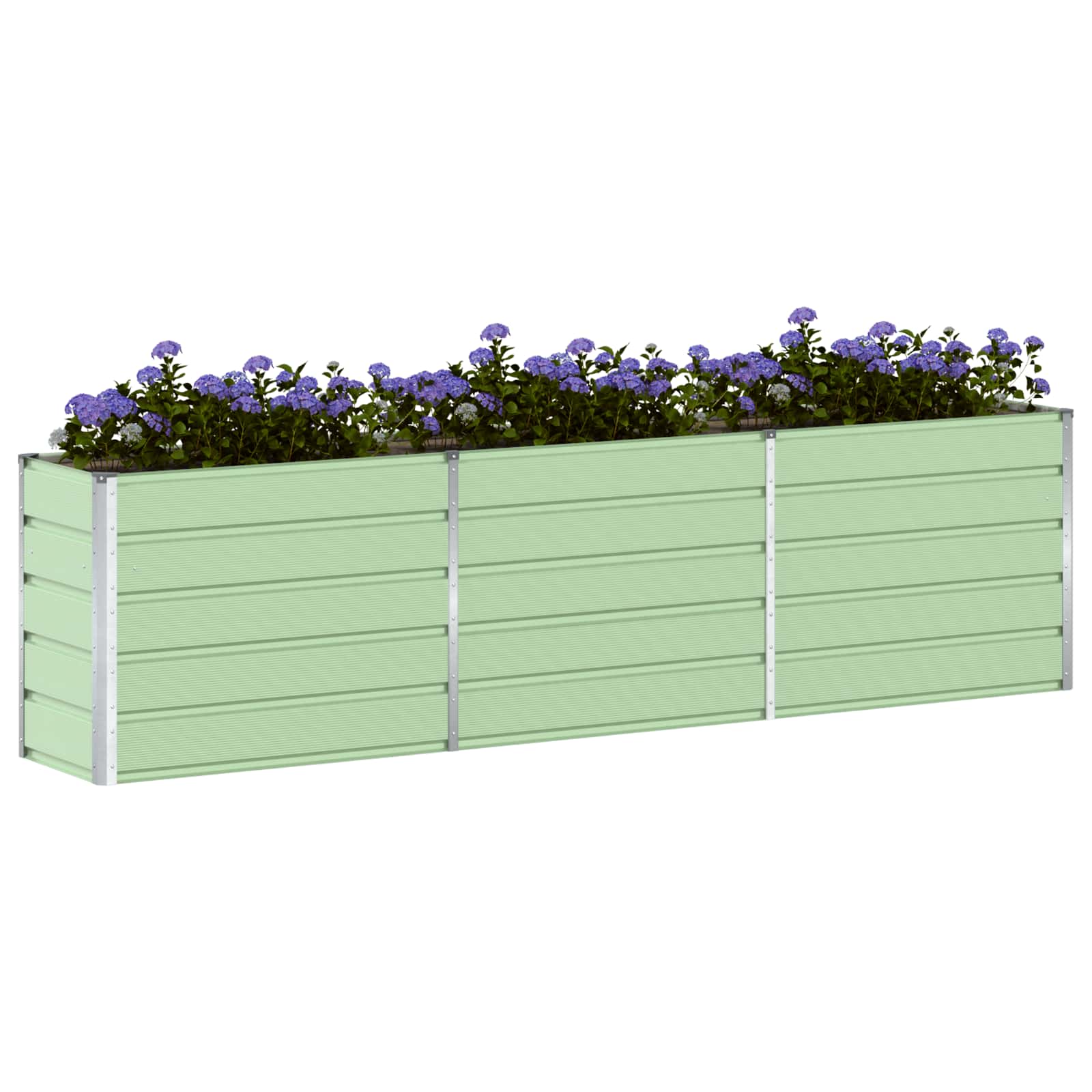 Növénytartó pasztell zöld 290 x 90 x 77 cm horganyzott acél