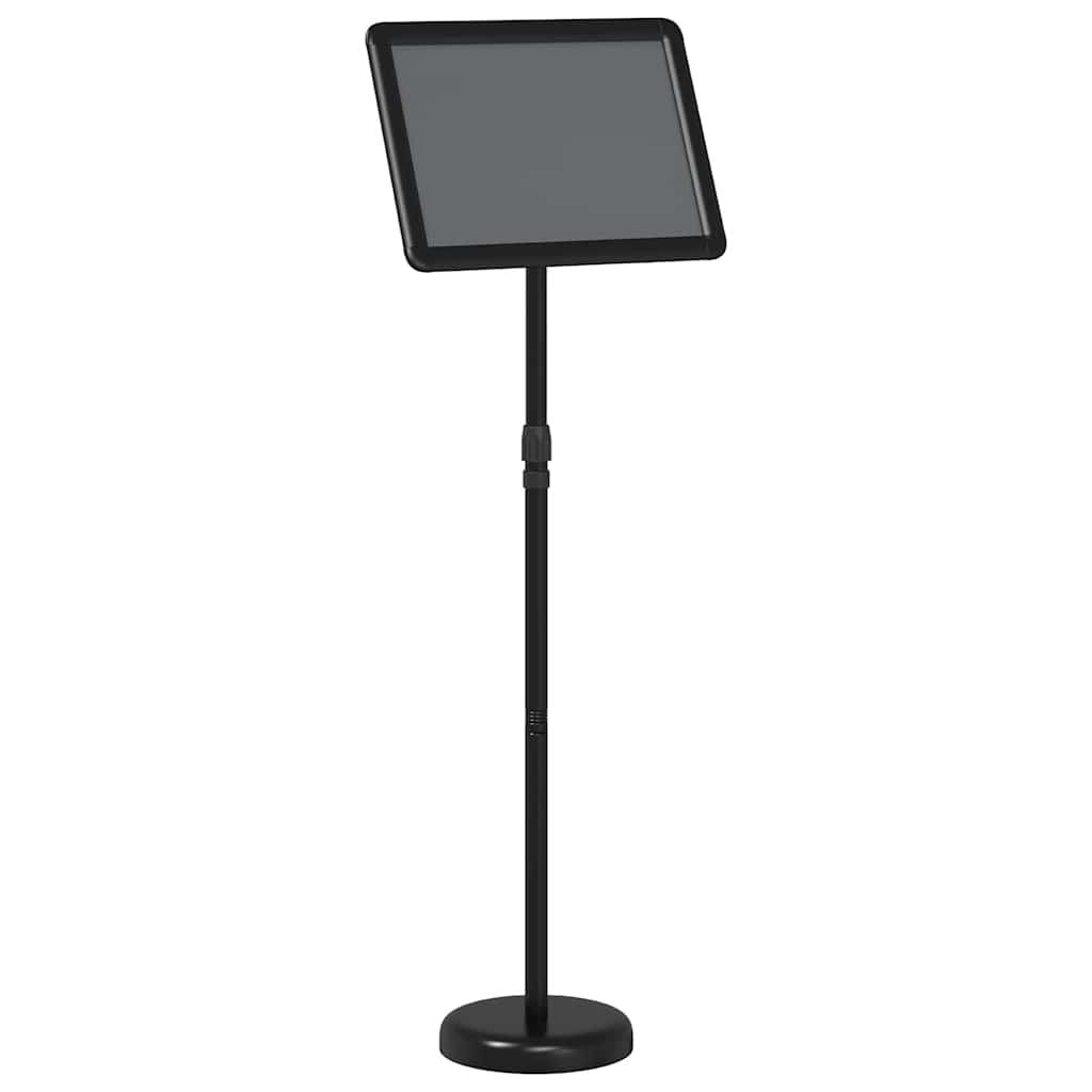 Kiállító állvány fekete 25 x 25 x 125 cm alumínium