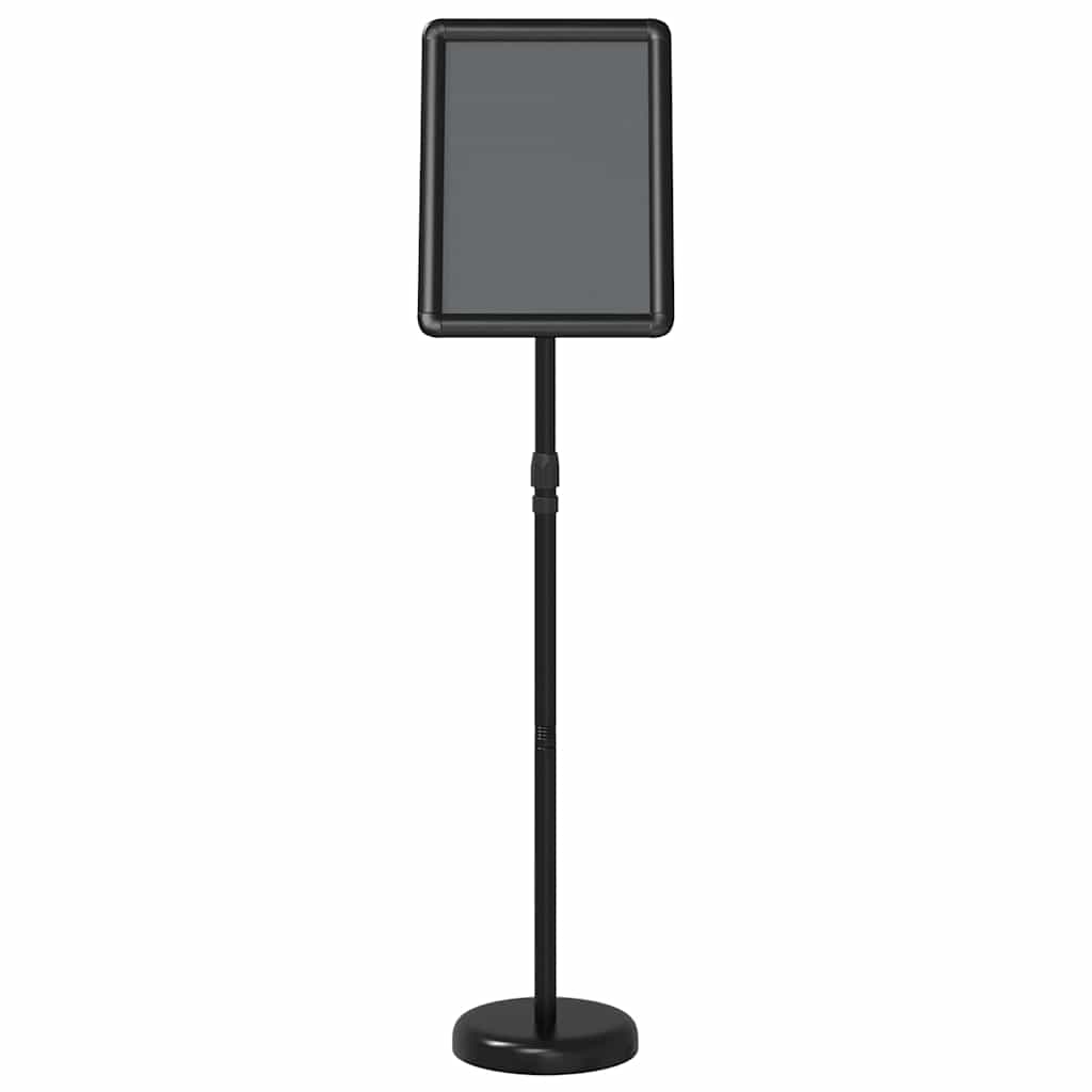 Kiállító állvány fekete 25 x 25 x 125 cm alumínium