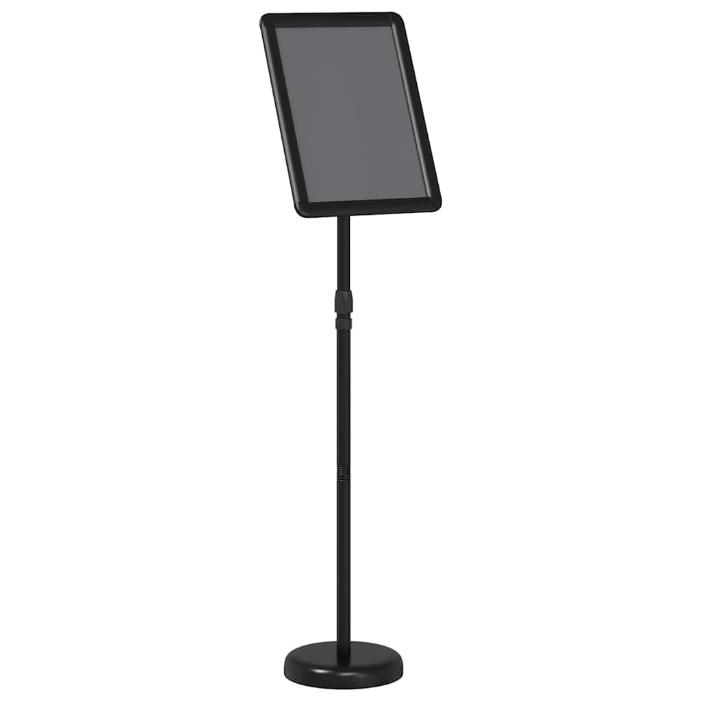 Kiállító állvány fekete 25 x 25 x 125 cm alumínium