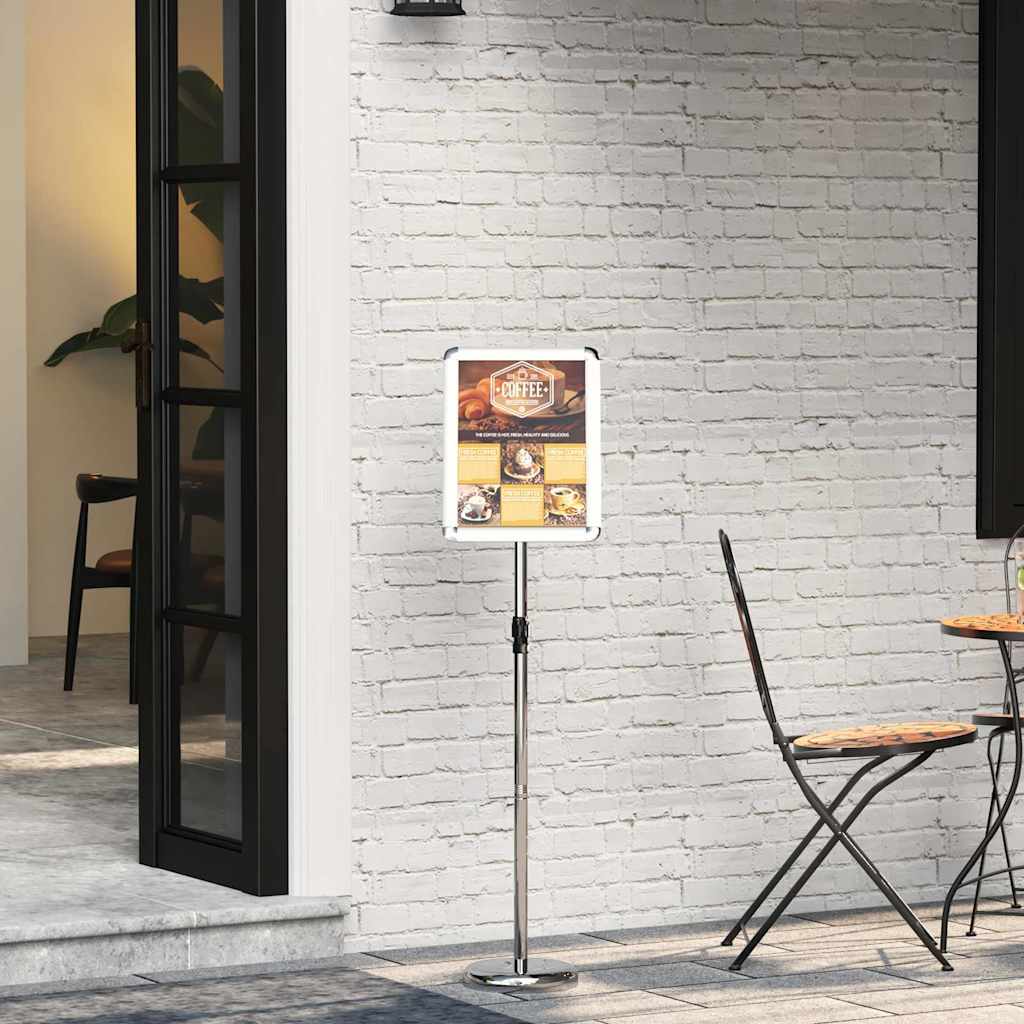 Kiállító állvány ezüst 25 x 25 x 125 cm alumínium