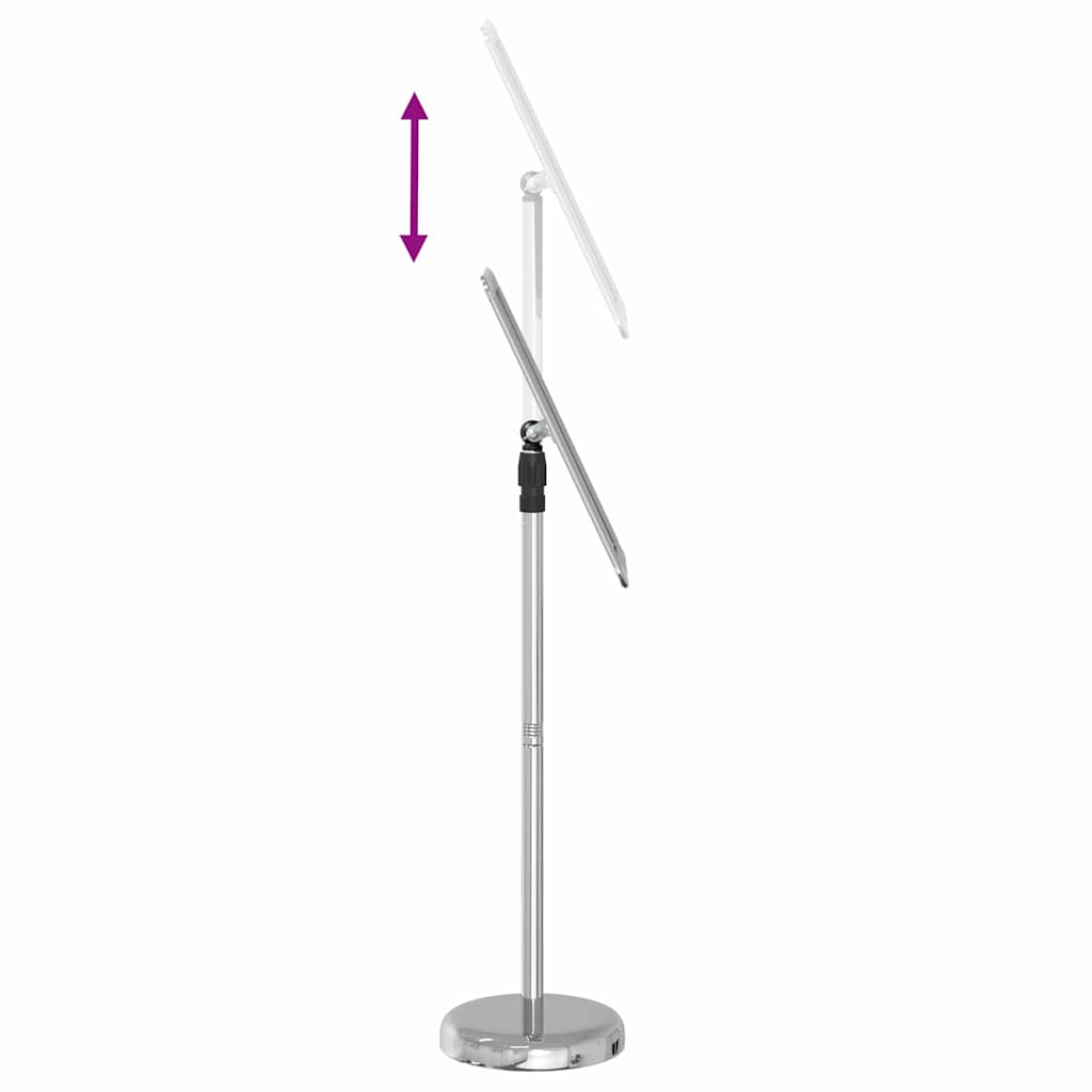 Kiállító állvány ezüst 25 x 25 x 125 cm alumínium