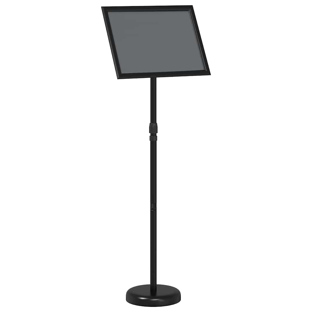 Kiállító állvány fekete 25 x 25 x 125 cm alumínium