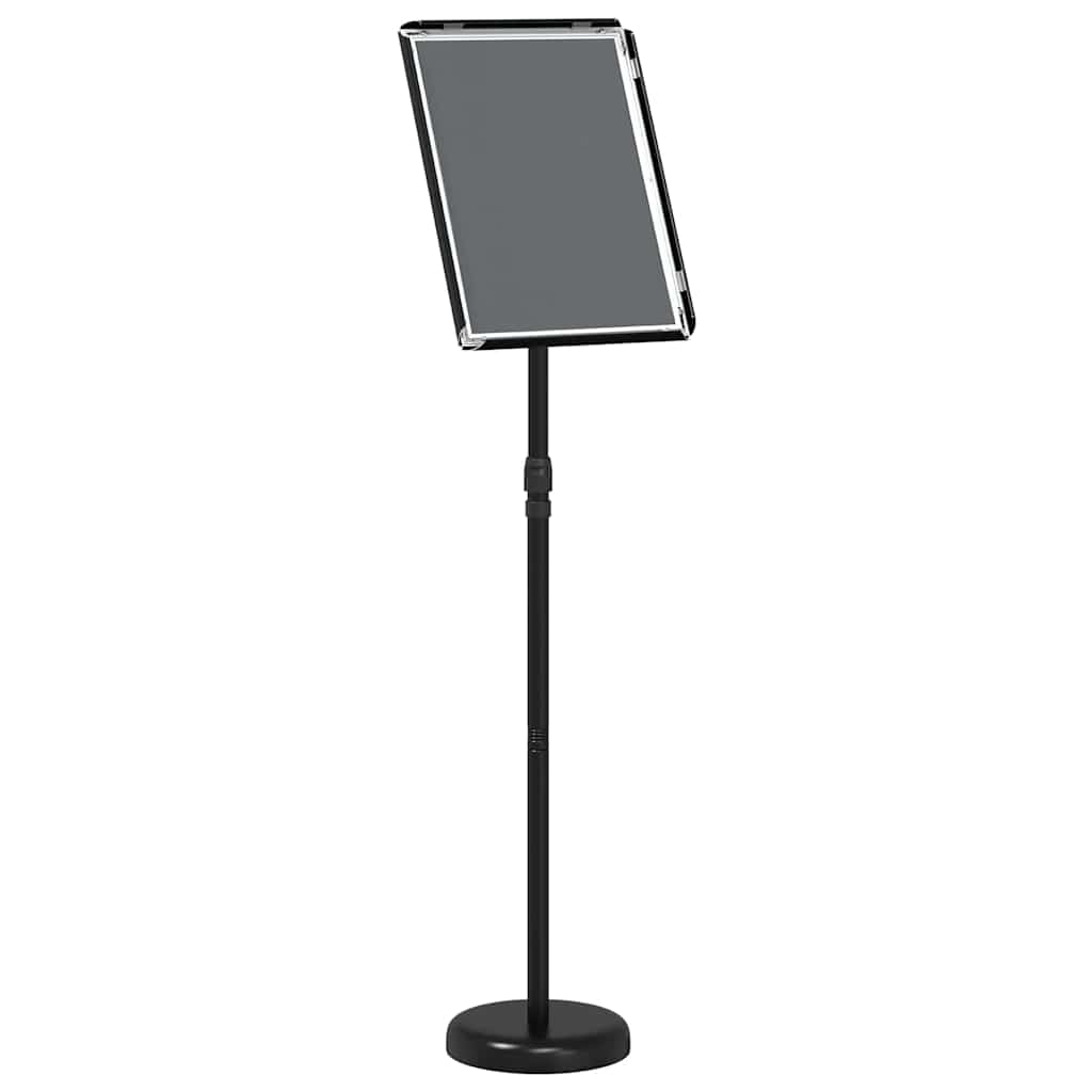 Kiállító állvány fekete 25 x 25 x 125 cm alumínium