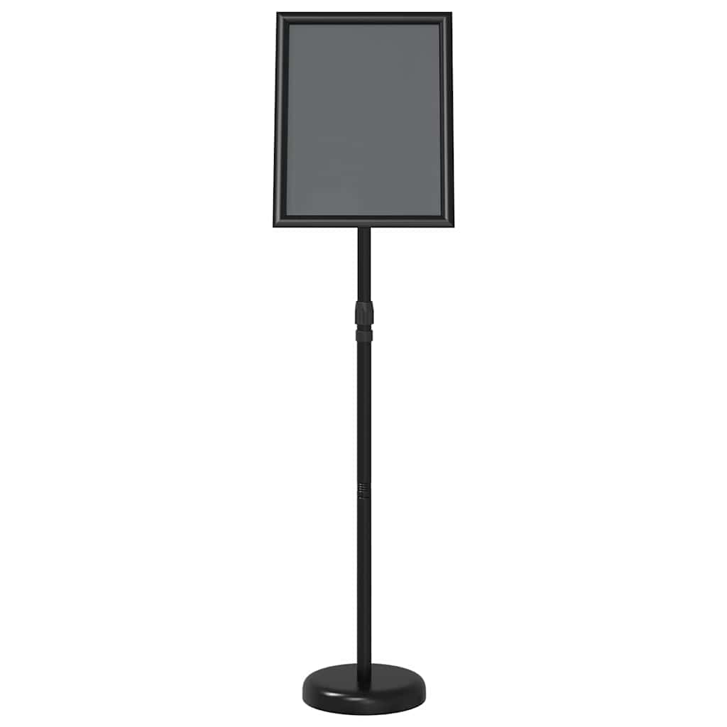 Kiállító állvány fekete 25 x 25 x 125 cm alumínium