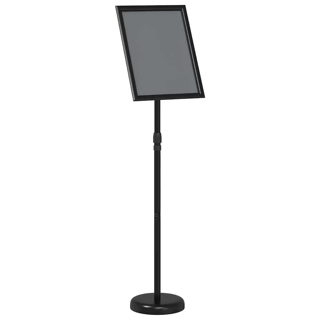 Kiállító állvány fekete 25 x 25 x 125 cm alumínium