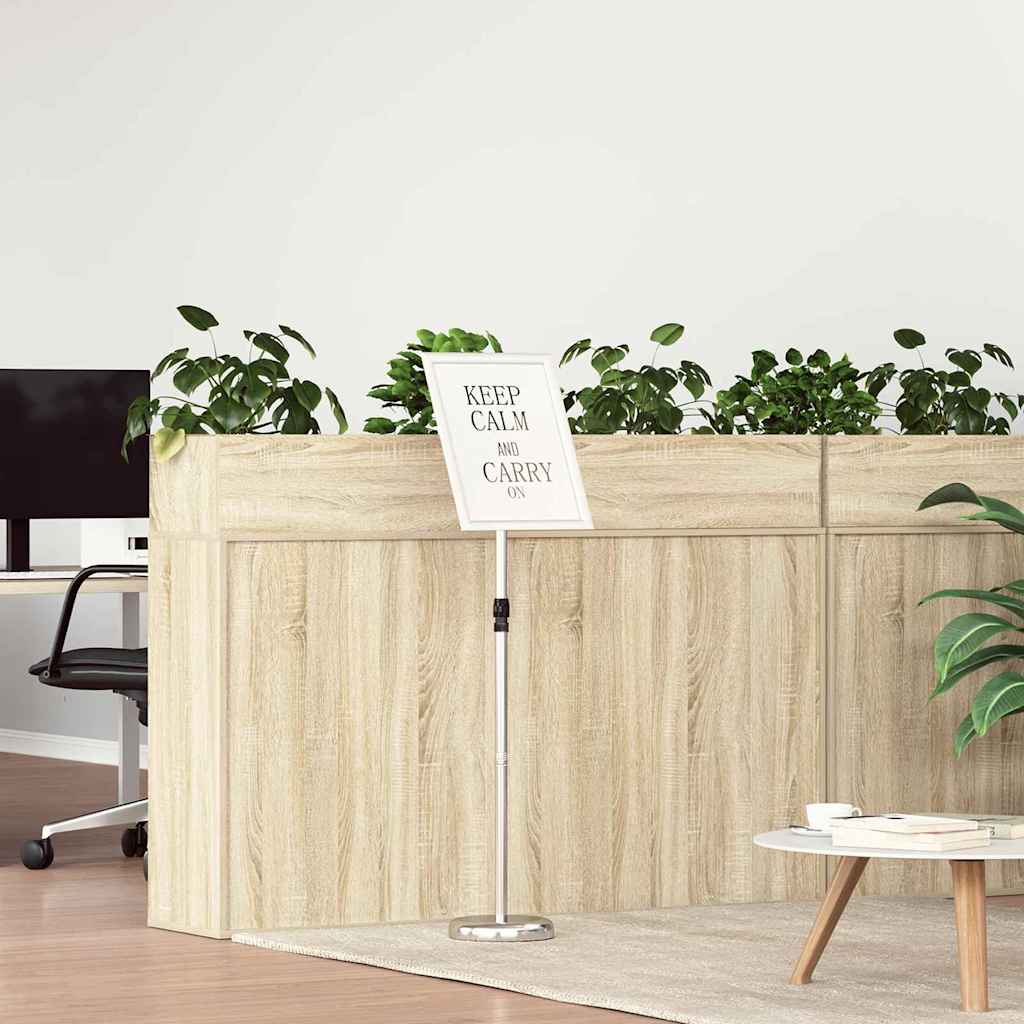 Kiállító állvány ezüst 25 x 25 x 125 cm alumínium