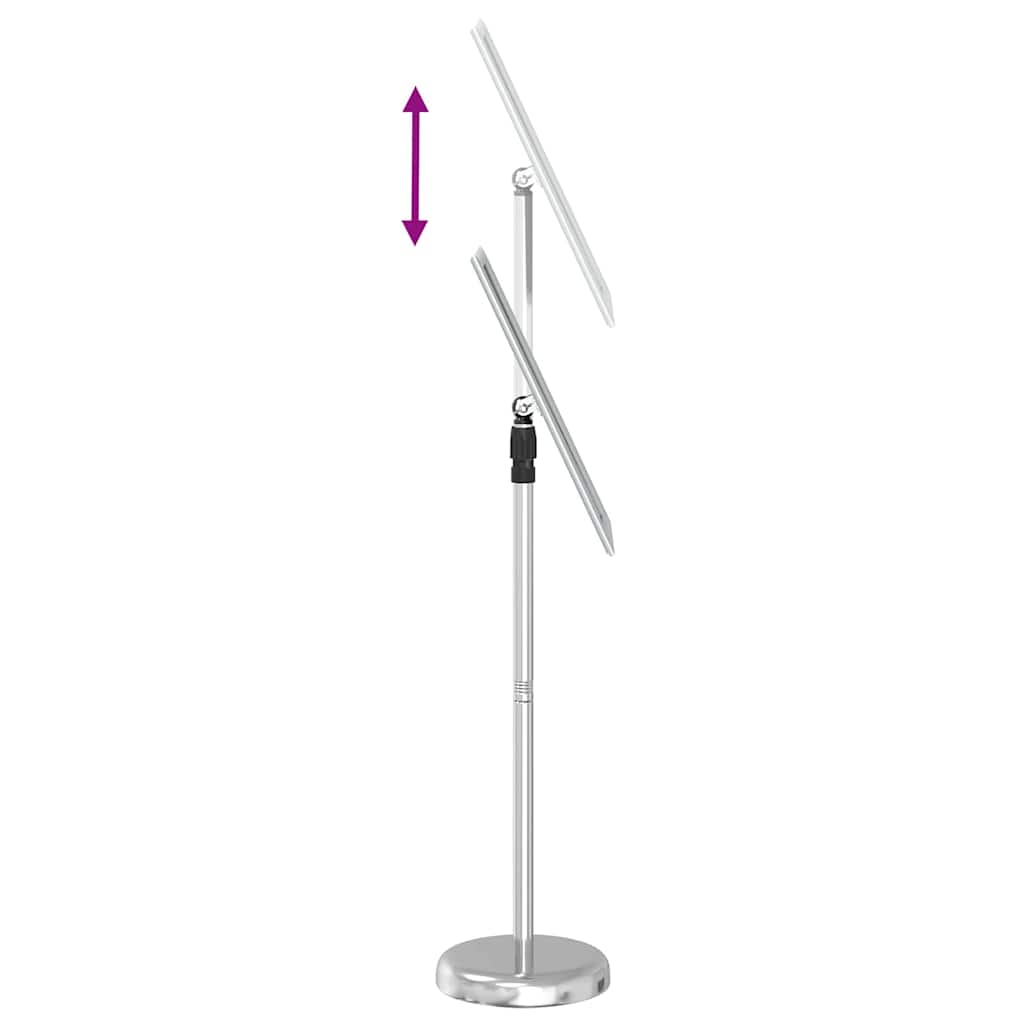 Kiállító állvány ezüst 25 x 25 x 125 cm alumínium