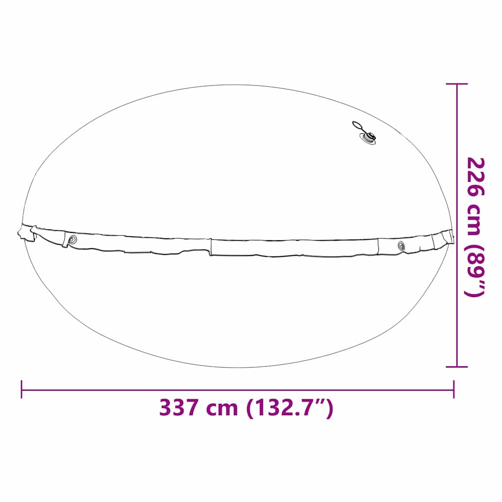 Medencepárna felemelt medencéhez kék ø 400 cm pvc