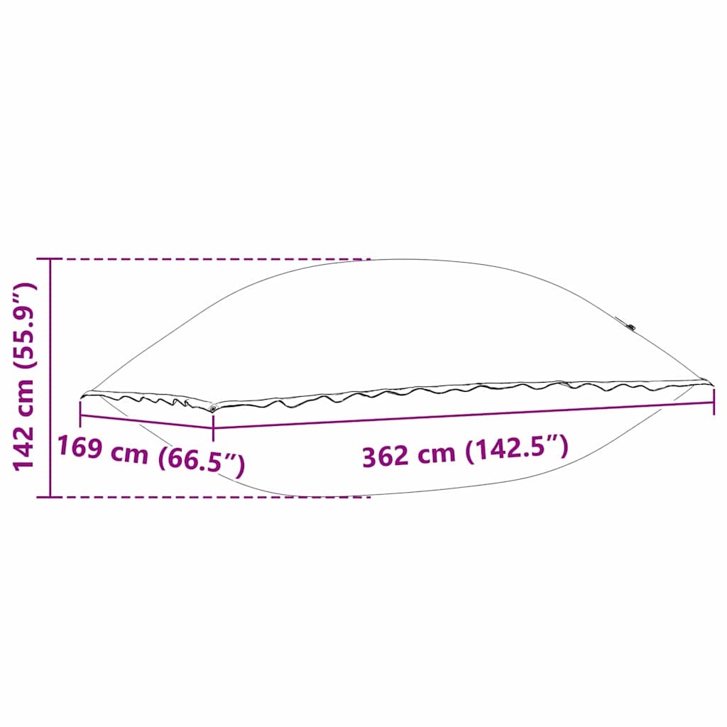 Medencés párna kék 400 x 200 x 140 cm pvc