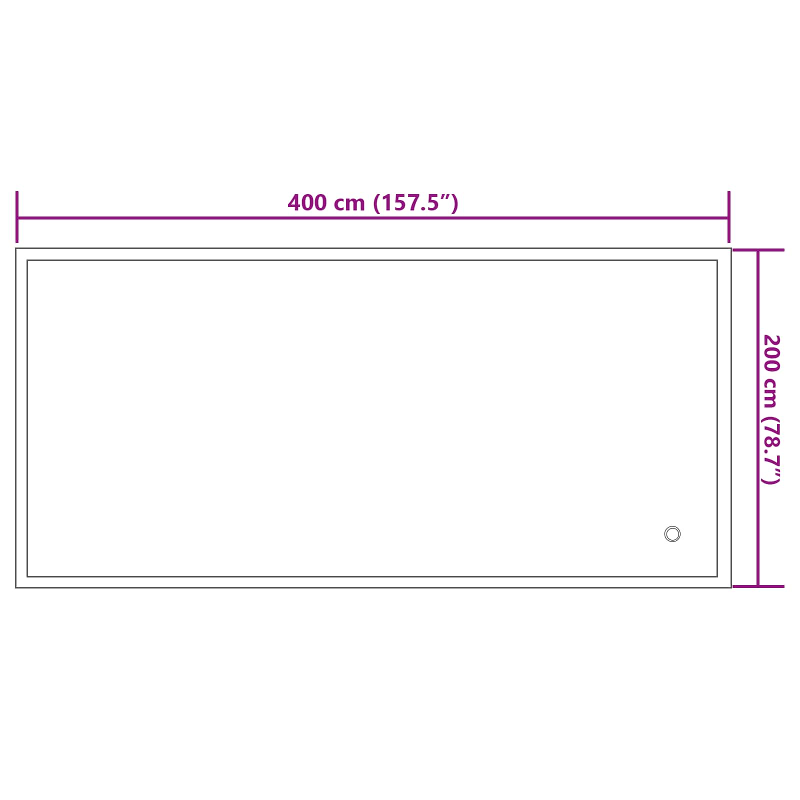 Téli medence párna kék 380 x 180 x 140 cm pvc