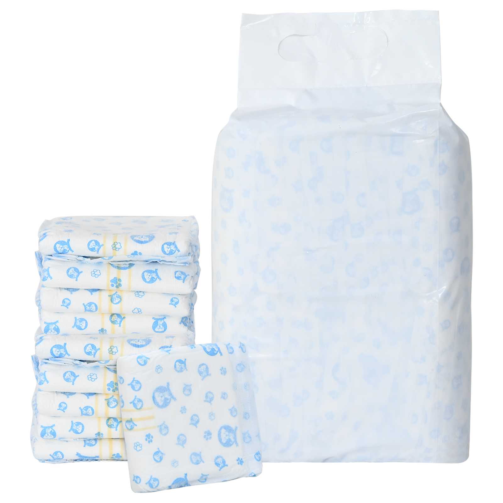 Eldobható hím kutya pelenka 30 pcs fehér s