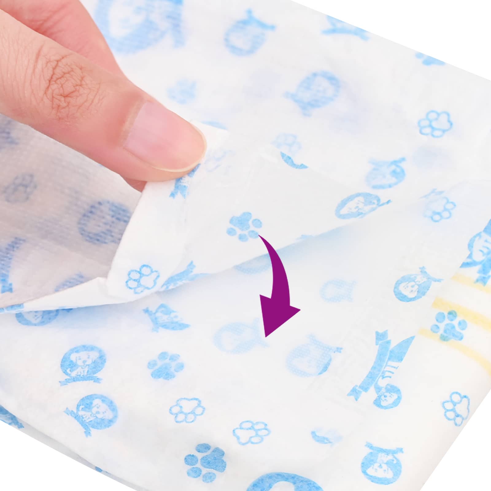 Eldobható hím kutya pelenka 30 pcs fehér s