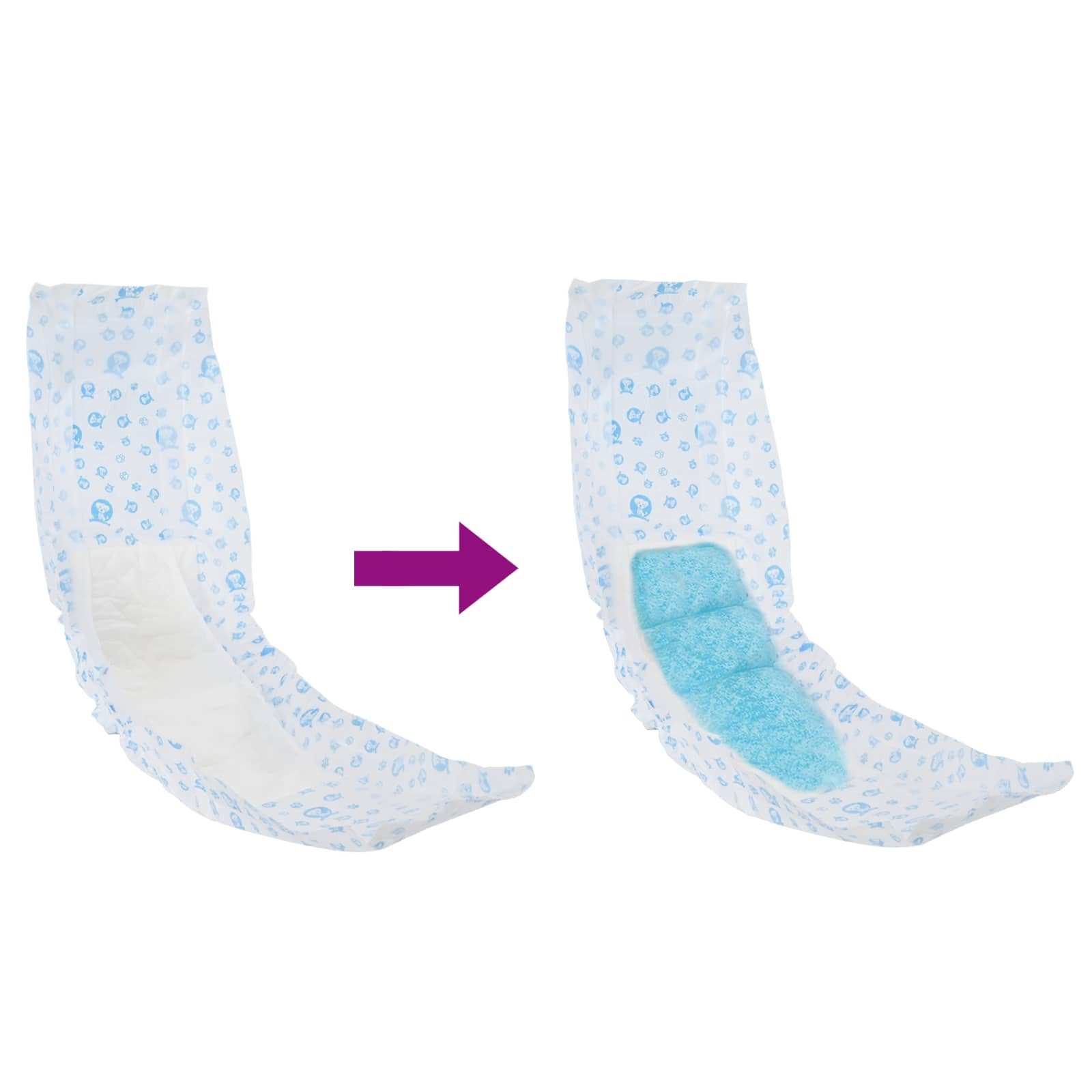 Eldobható hím kutya pelenka 30 pcs fehér xl