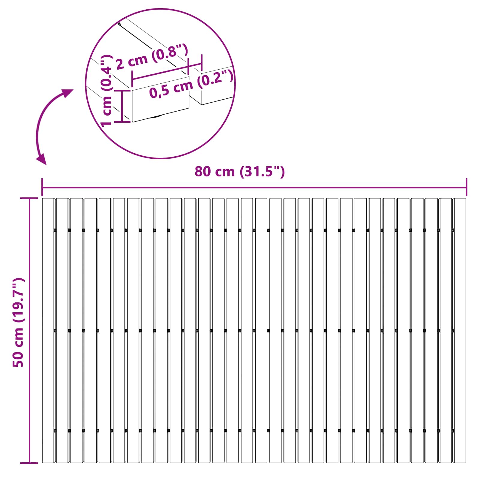 Fürdőszoba szőnyeg egyszínű barna 80 x 50 cm faszínű
