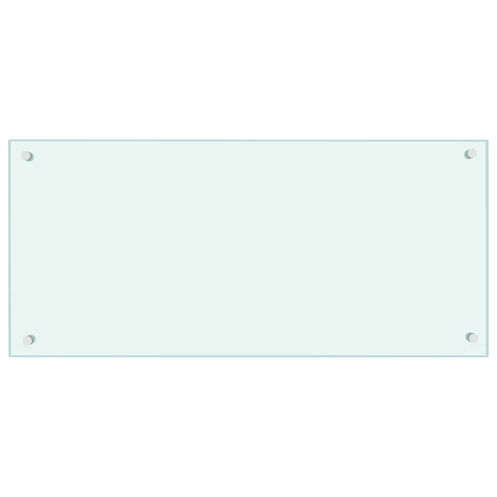 Konyhai hátfal 2 pcs fehér 90 x 40 cm edzett üveg