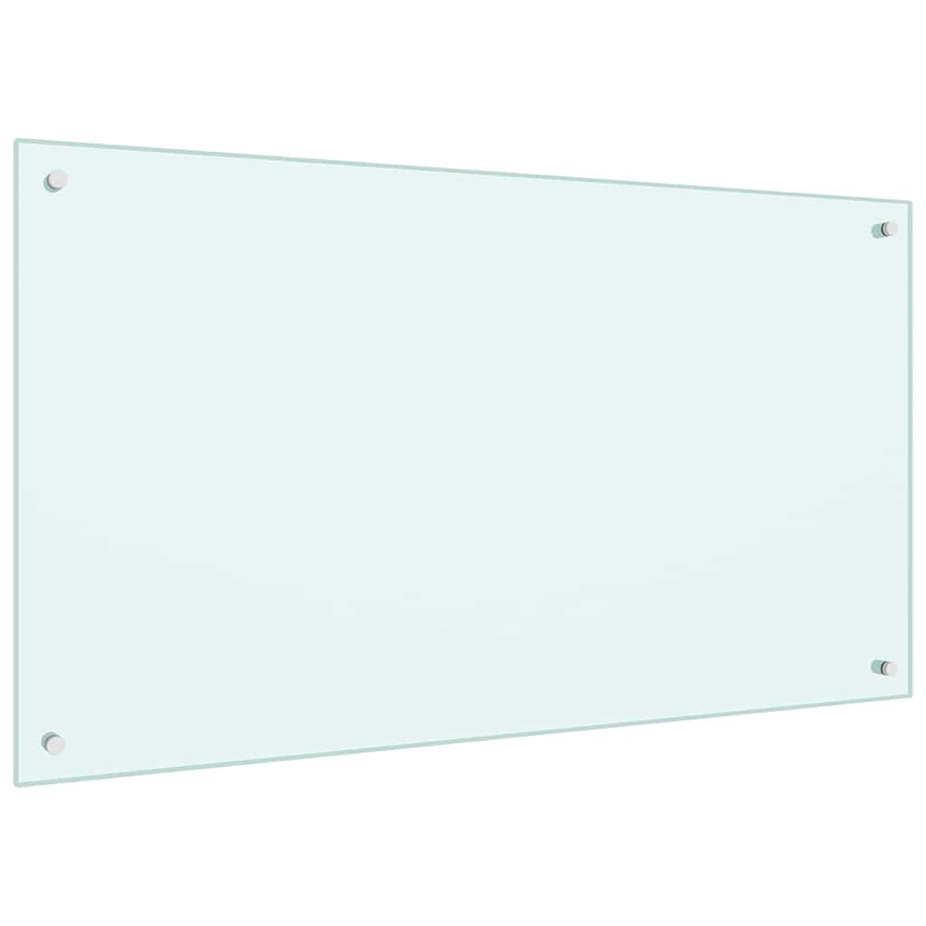 Konyhai splashback 2 pcs fehér 100 x 60 cm edzett üveg