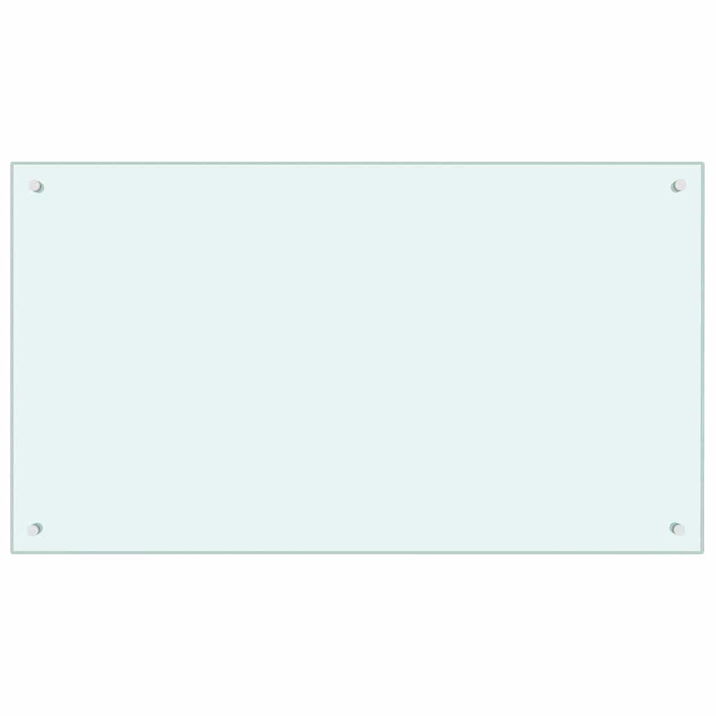 Konyhai splashback 2 pcs fehér 100 x 60 cm edzett üveg