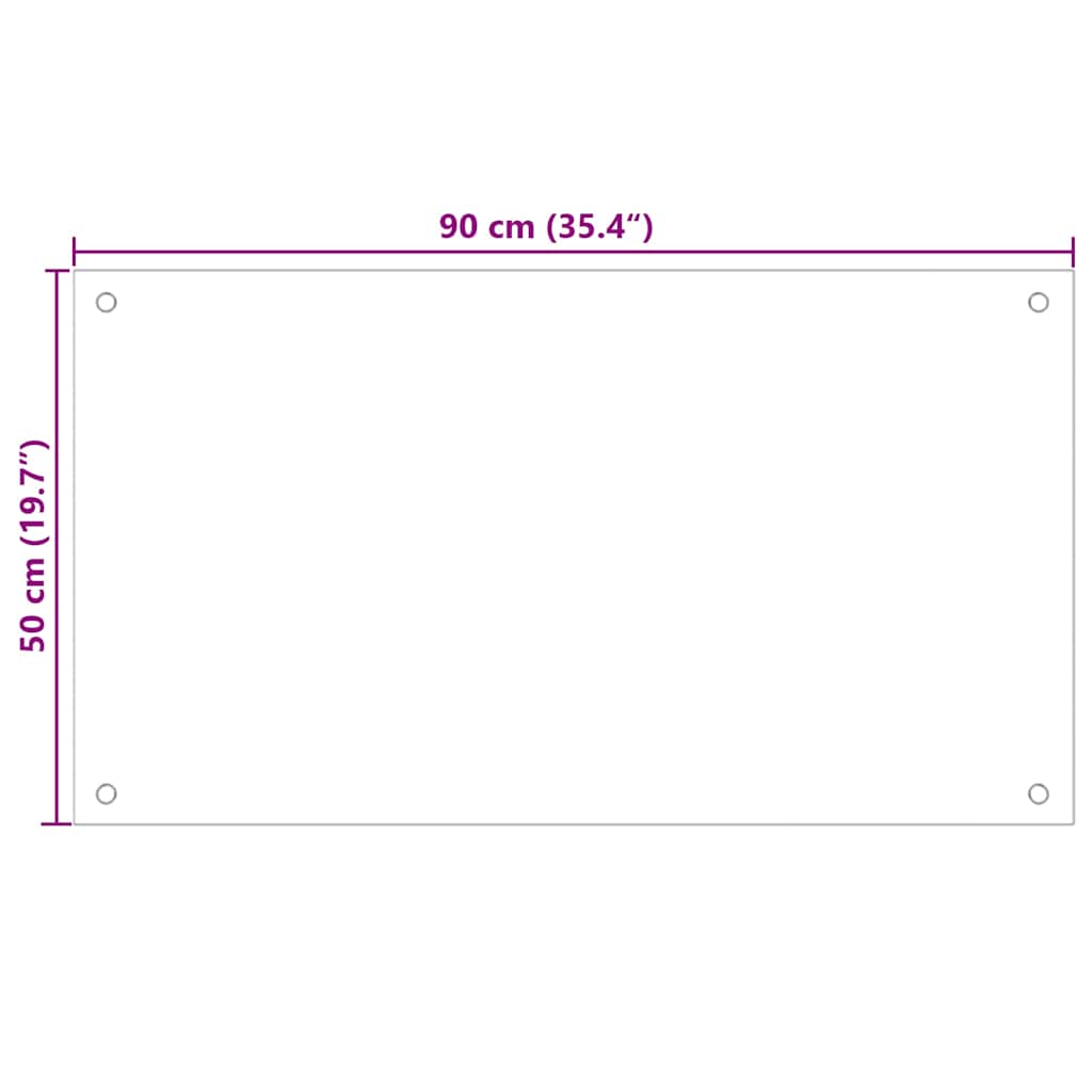 Konyhai hátfal 2 pcs átlátszó 90 x 50 cm edzett üveg