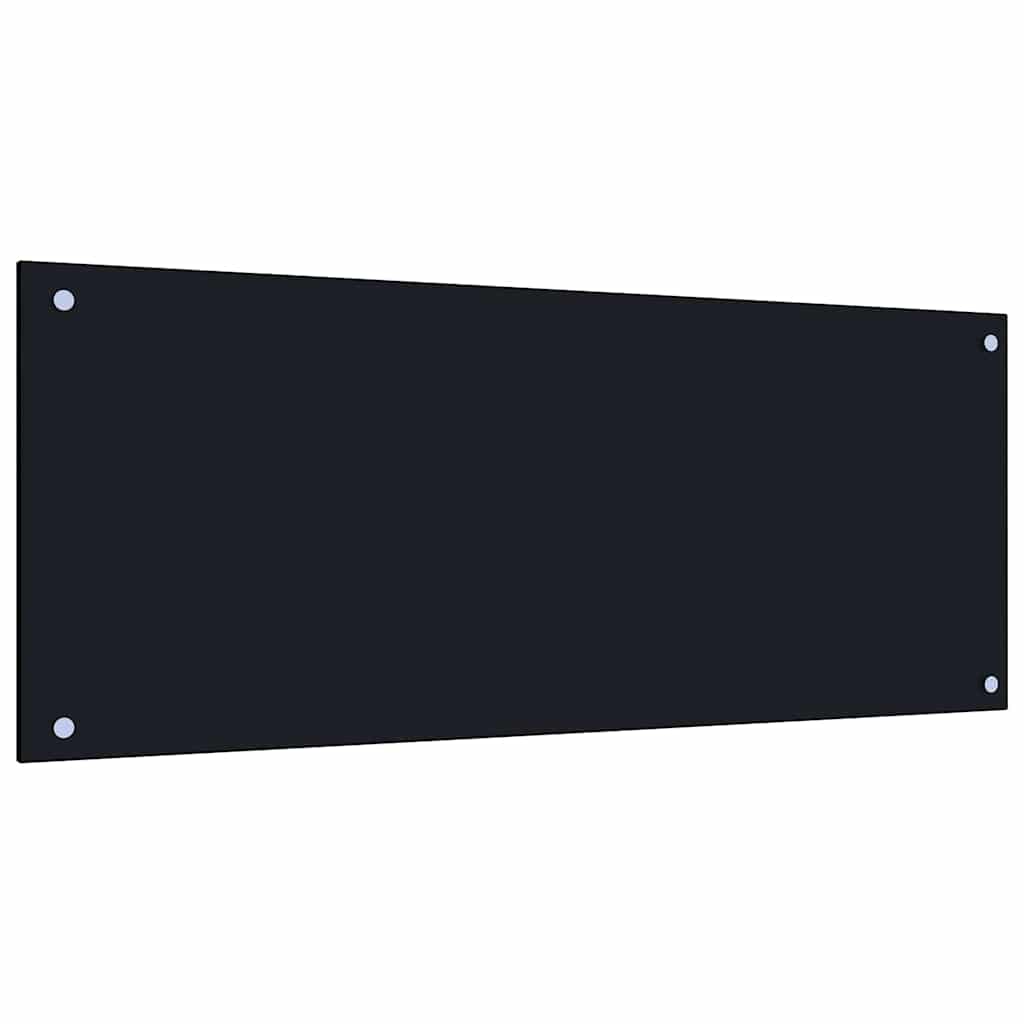 Konyhai hátfal 2 pcs fekete 100 x 40 cm edzett üveg
