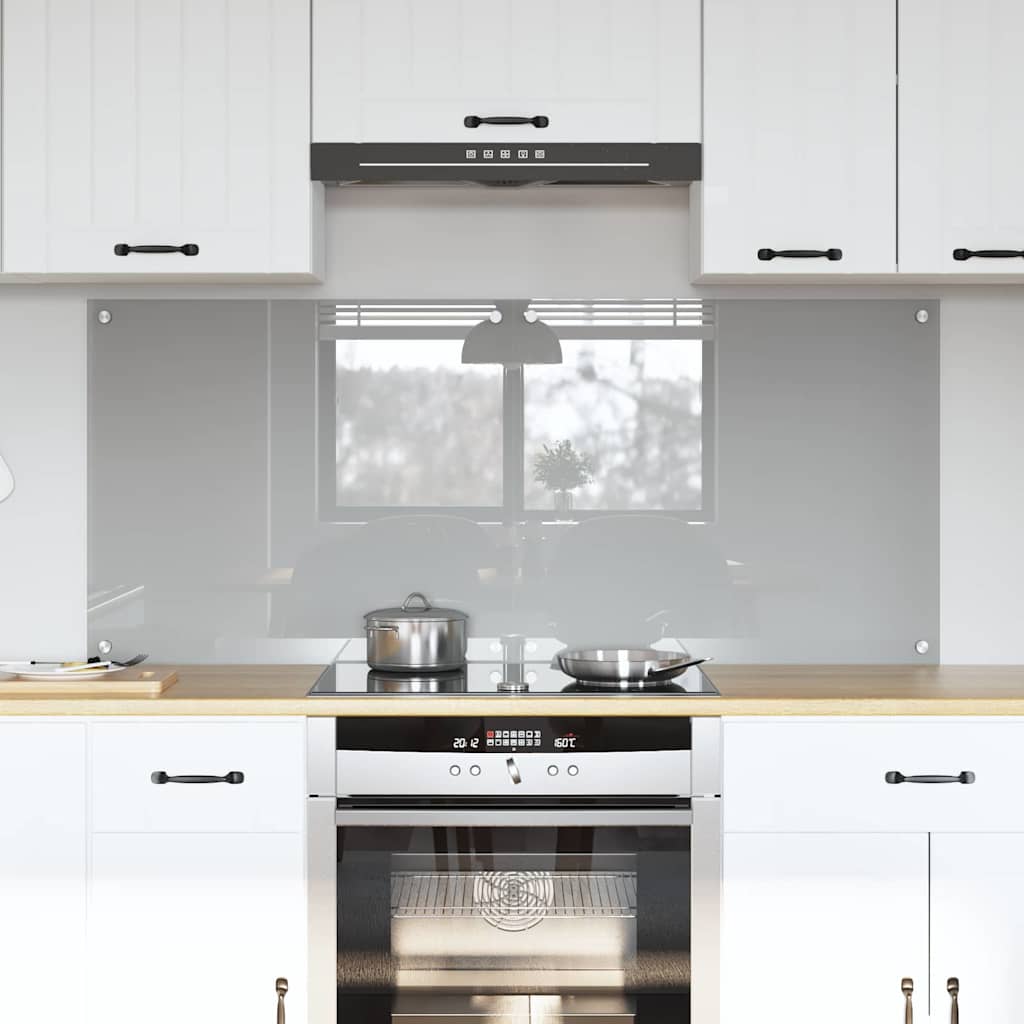Konyhai hátfal 2 pcs világosszürke 70 x 60 cm edzett üveg