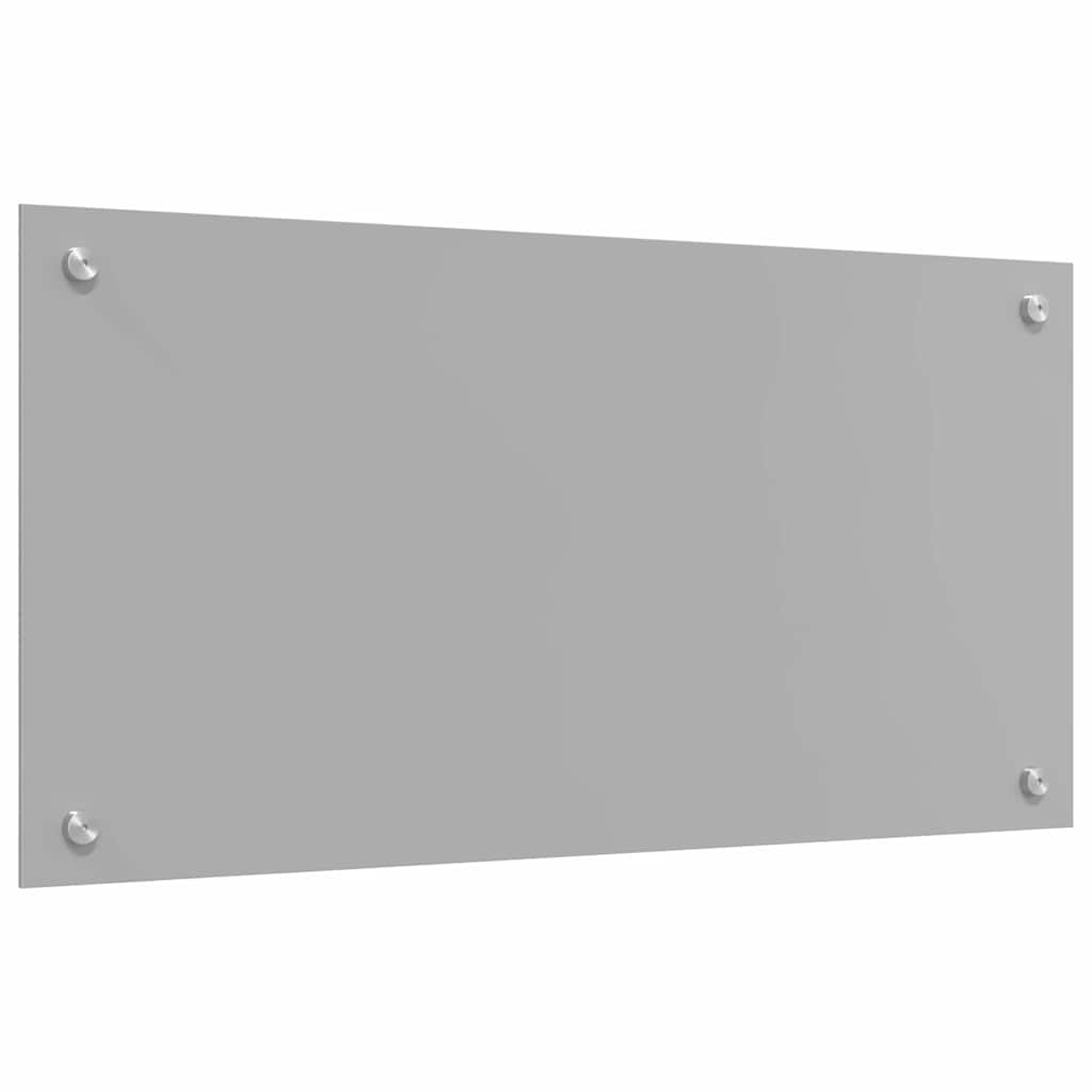 Konyhai hátfal 2 pcs világosszürke 80 x 40 cm edzett üveg