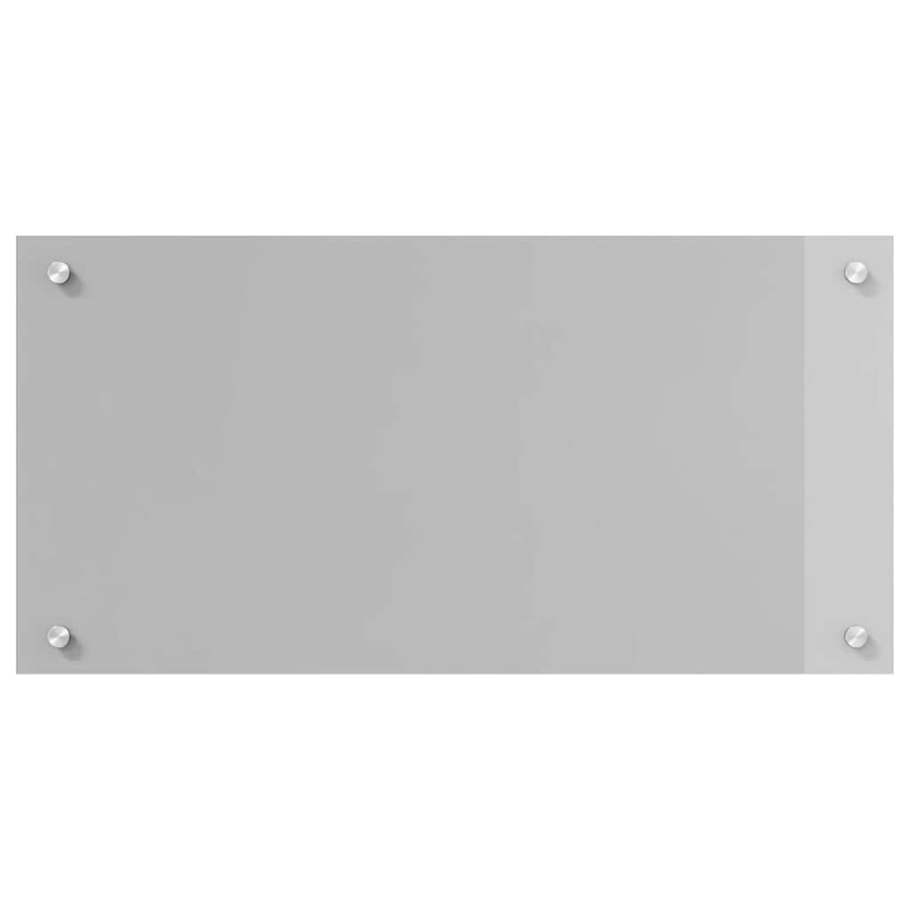 Konyhai hátfal 2 pcs világosszürke 80 x 40 cm edzett üveg
