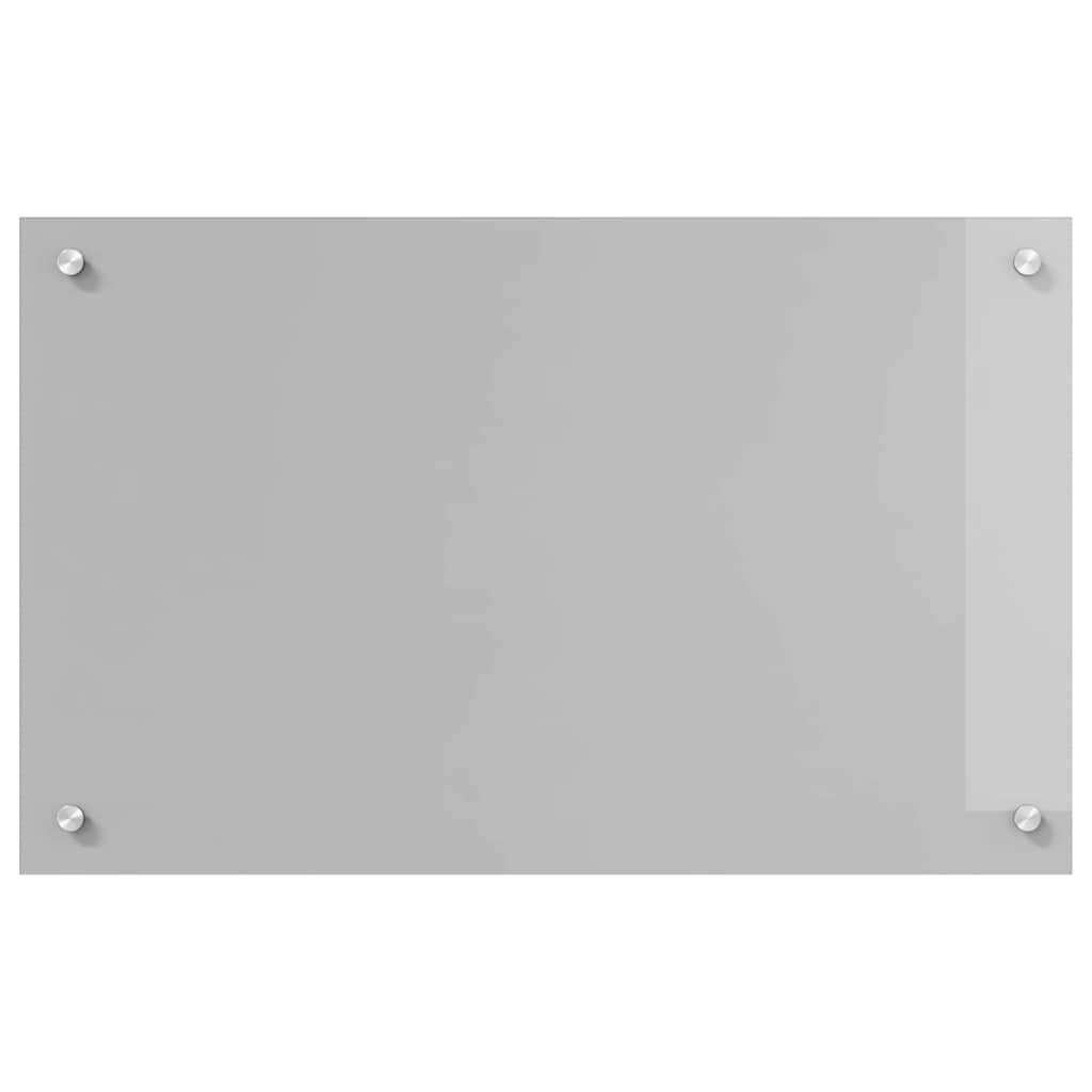 Konyhai hátfal 2 pcs világosszürke 80 x 50 cm edzett üveg