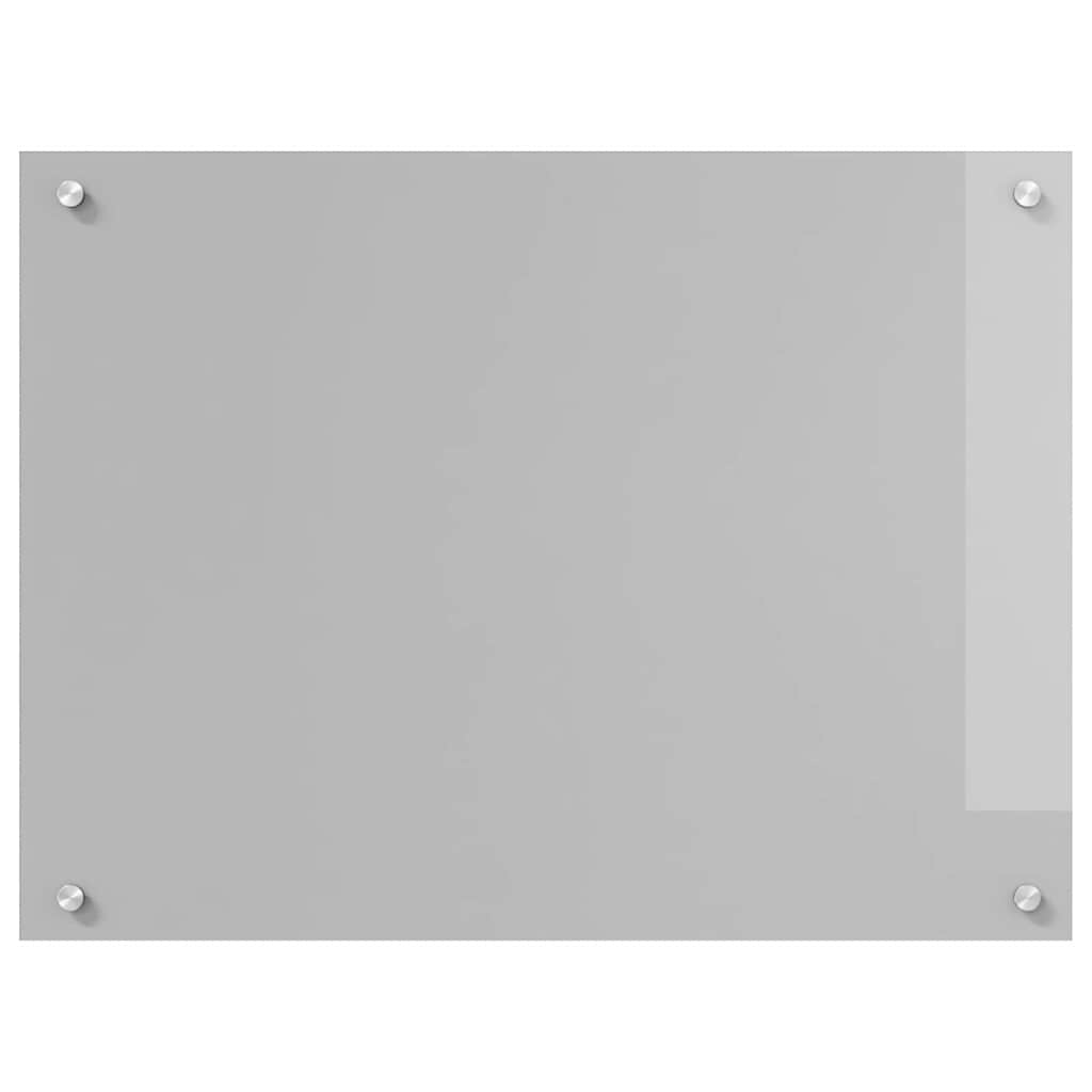 Konyhai hátfal 2 pcs világosszürke 80 x 60 cm edzett üveg