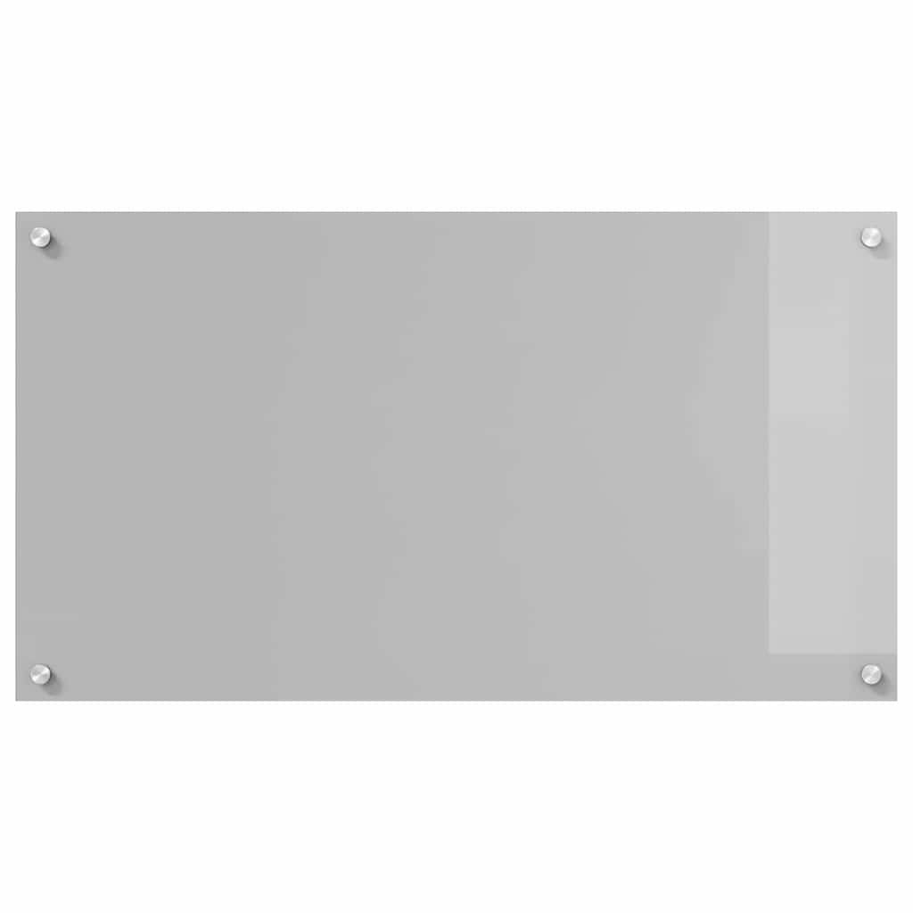 Konyhai hátfal 2 pcs világosszürke 90 x 50 cm edzett üveg
