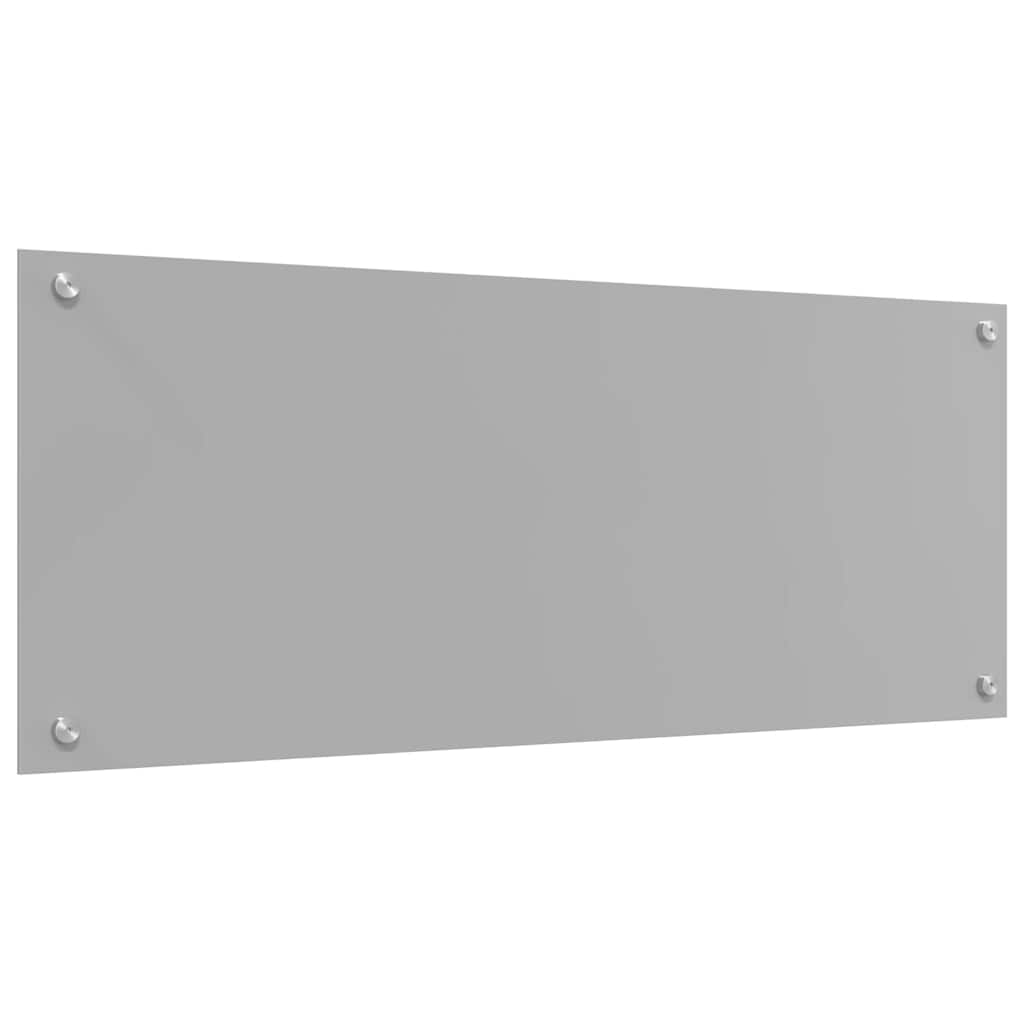 Konyhai hátfal 2 pcs világosszürke 100 x 40 cm edzett üveg