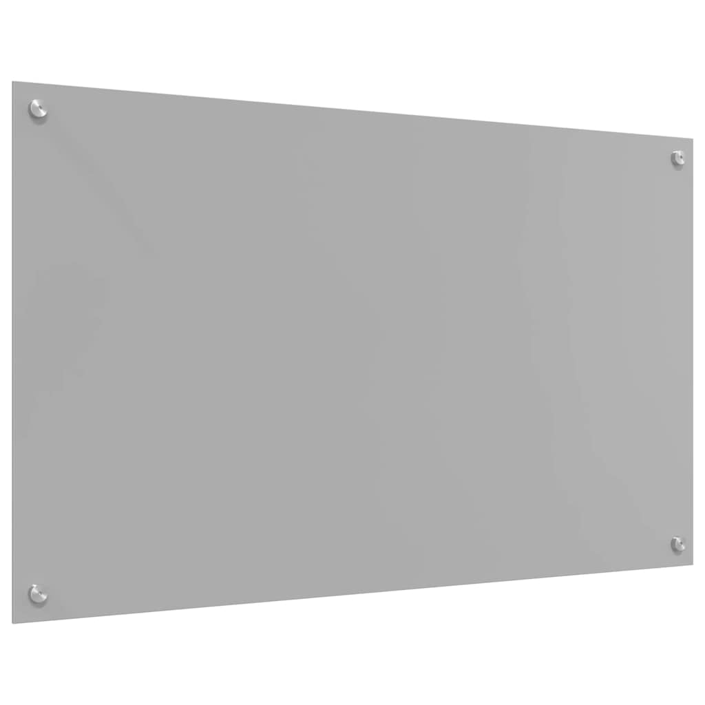 Konyhai hátfal 2 pcs világosszürke 100 x 60 cm edzett üveg