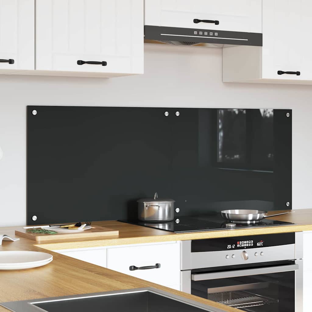 Konyhai hátfal 2 pcs sötétszürke 70 x 50 cm edzett üveg