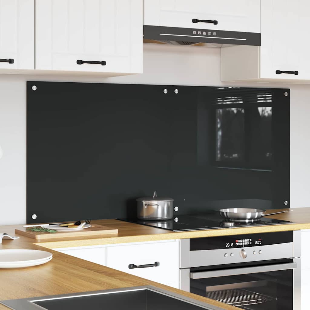 Konyhai hátfal 2 pcs sötétszürke 70 x 60 cm edzett üveg