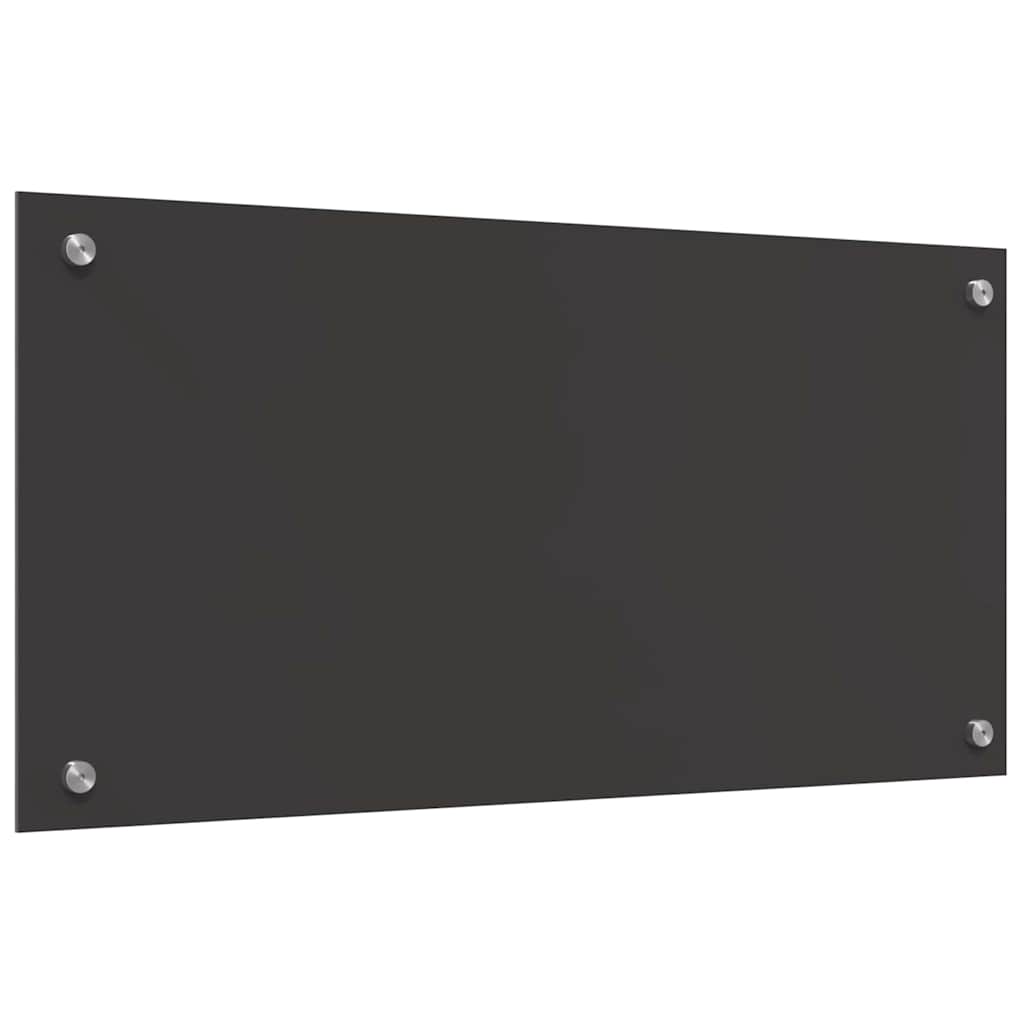 Konyhai hátfal 2 pcs sötétszürke 80 x 40 cm edzett üveg