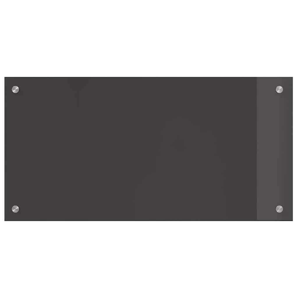 Konyhai hátfal 2 pcs sötétszürke 80 x 40 cm edzett üveg