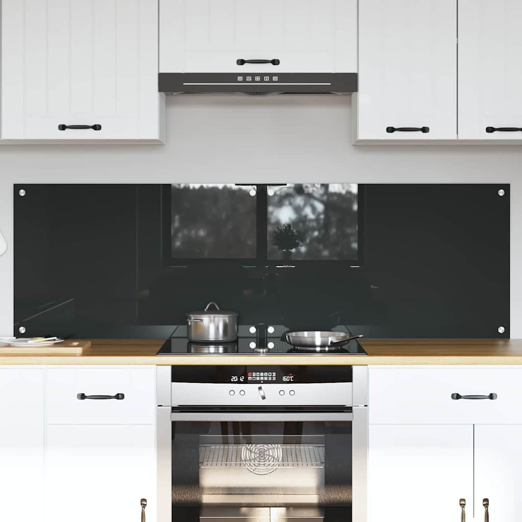 Konyhai hátfal 2 pcs sötétszürke 80 x 50 cm edzett üveg