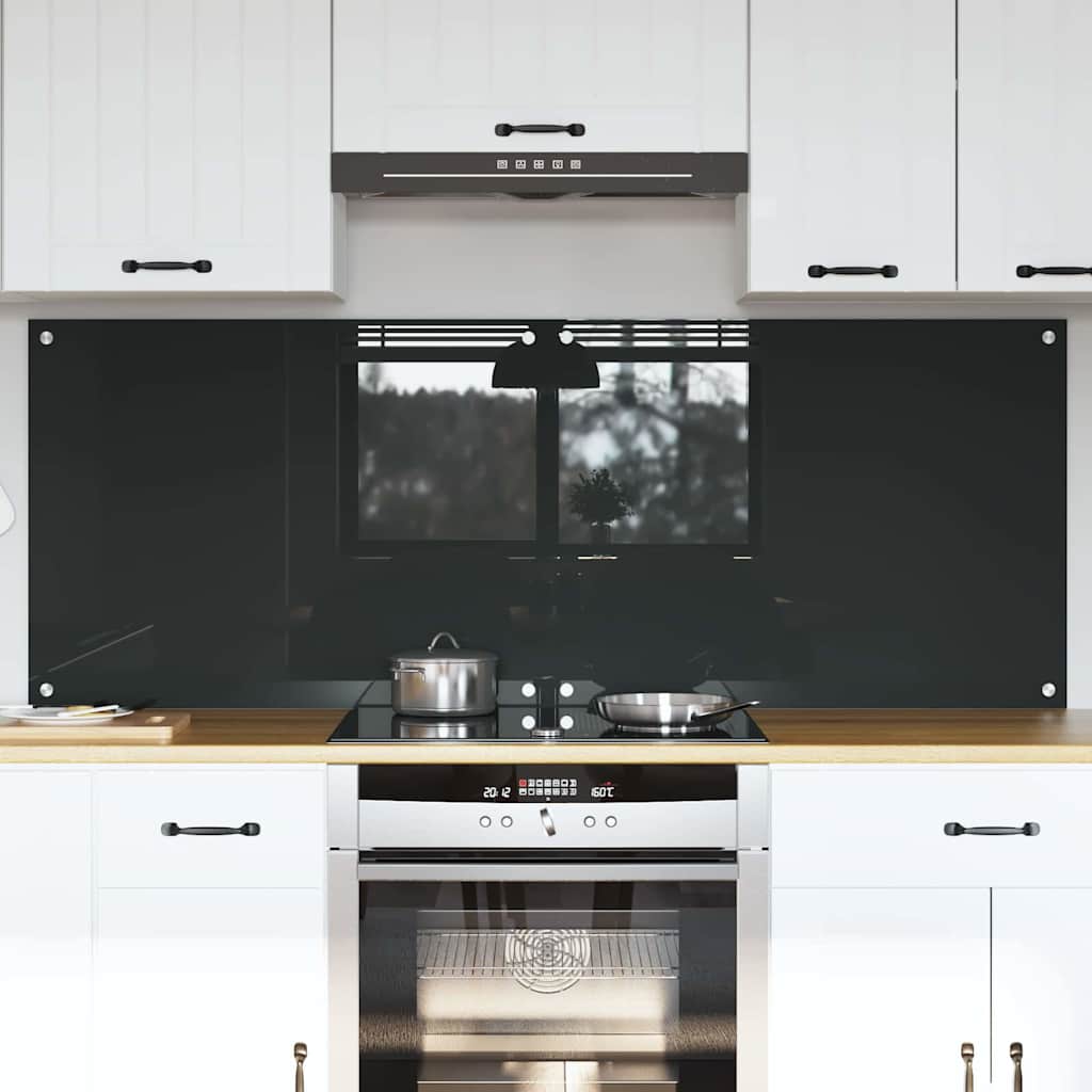 Konyhai hátfal 2 pcs sötétszürke 80 x 60 cm edzett üveg