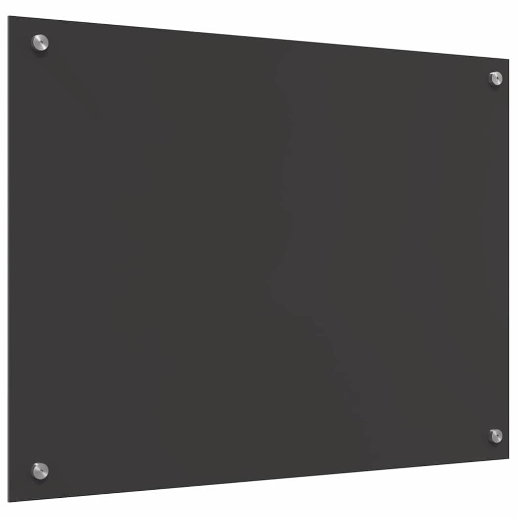 Konyhai hátfal 2 pcs sötétszürke 80 x 60 cm edzett üveg