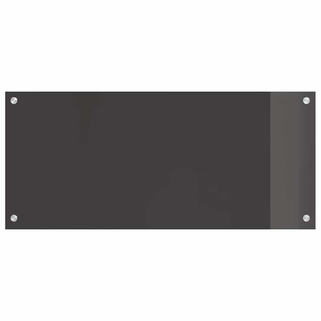 Konyhai hátfal 2 pcs sötétszürke 90 x 40 cm edzett üveg