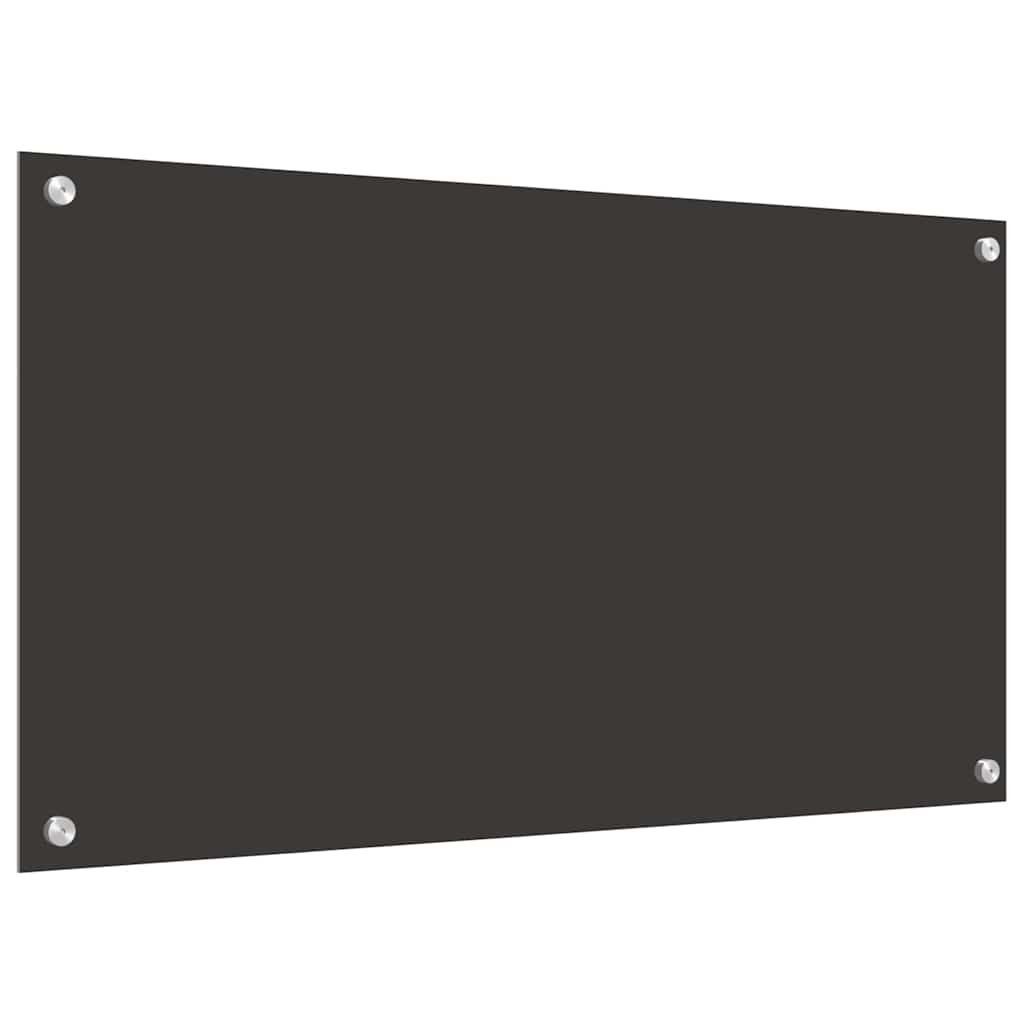 Konyhai hátfal 2 pcs sötétszürke 90 x 50 cm edzett üveg