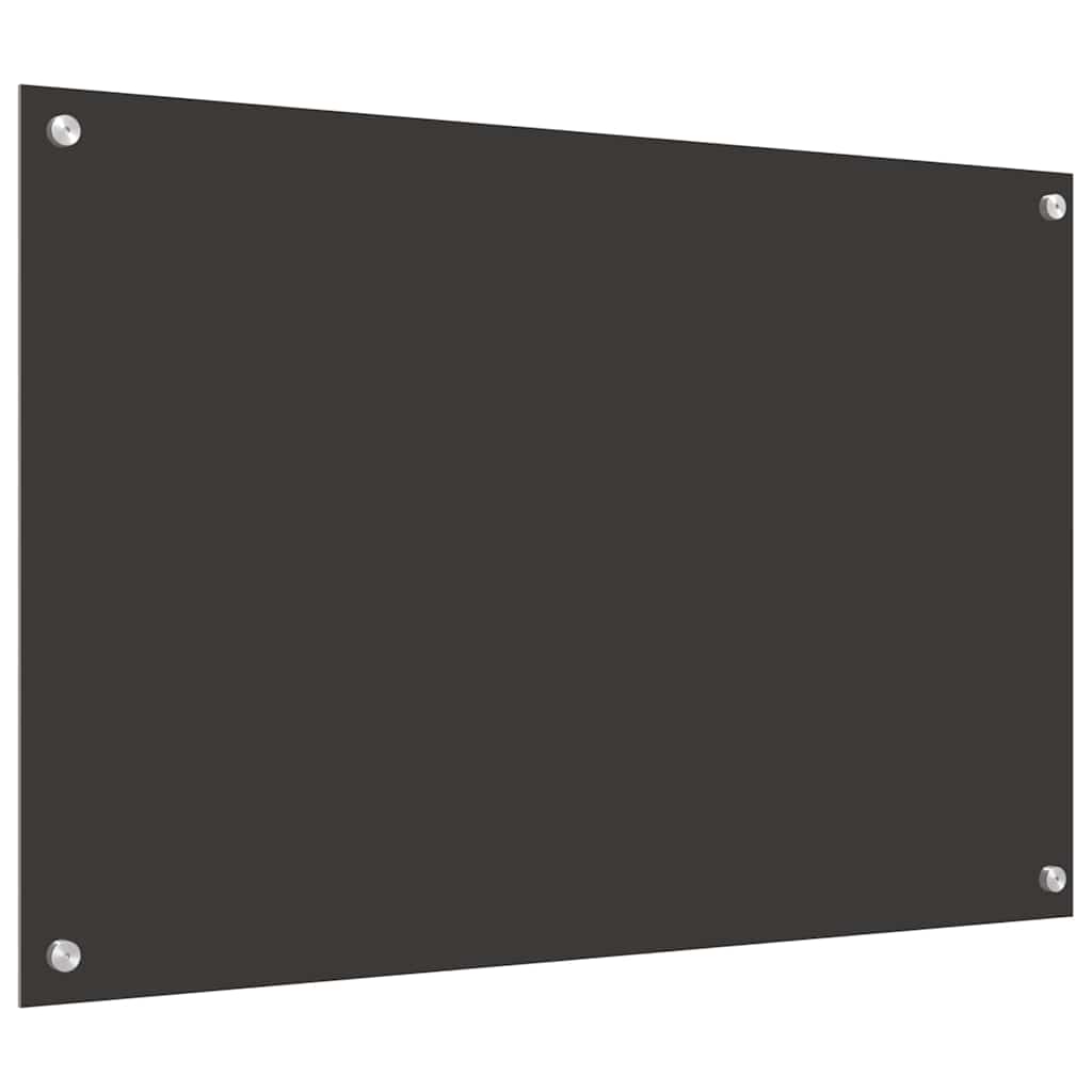 Konyhai hátfal 2 pcs sötétszürke 90 x 60 cm edzett üveg