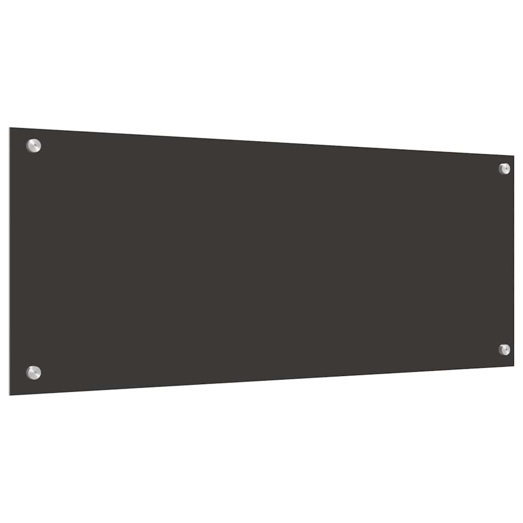Konyhai hátfal 2 pcs sötétszürke 100 x 40 cm edzett üveg