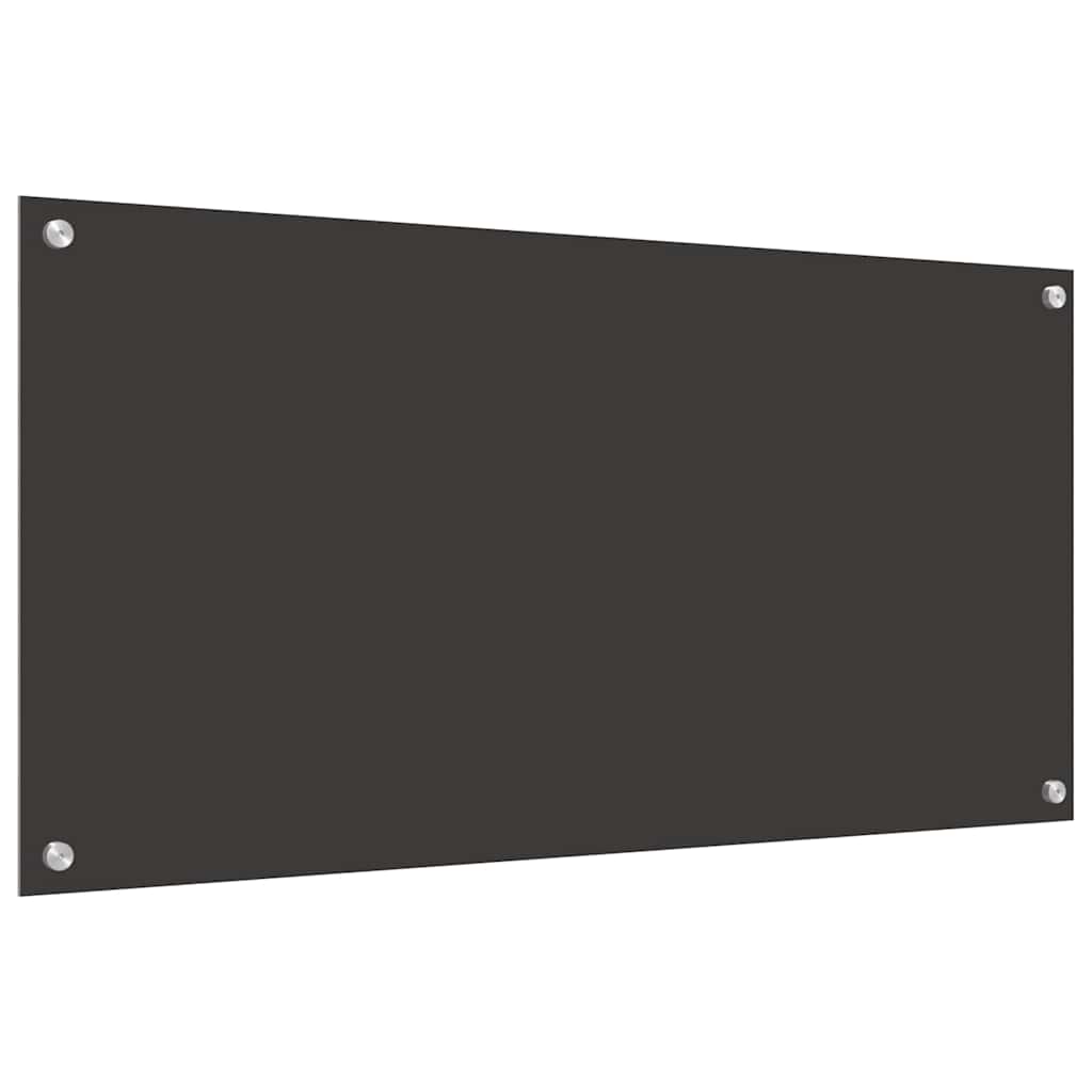 Konyhai splashback 2 pcs sötétszürke 100 x 50 cm edzett üveg