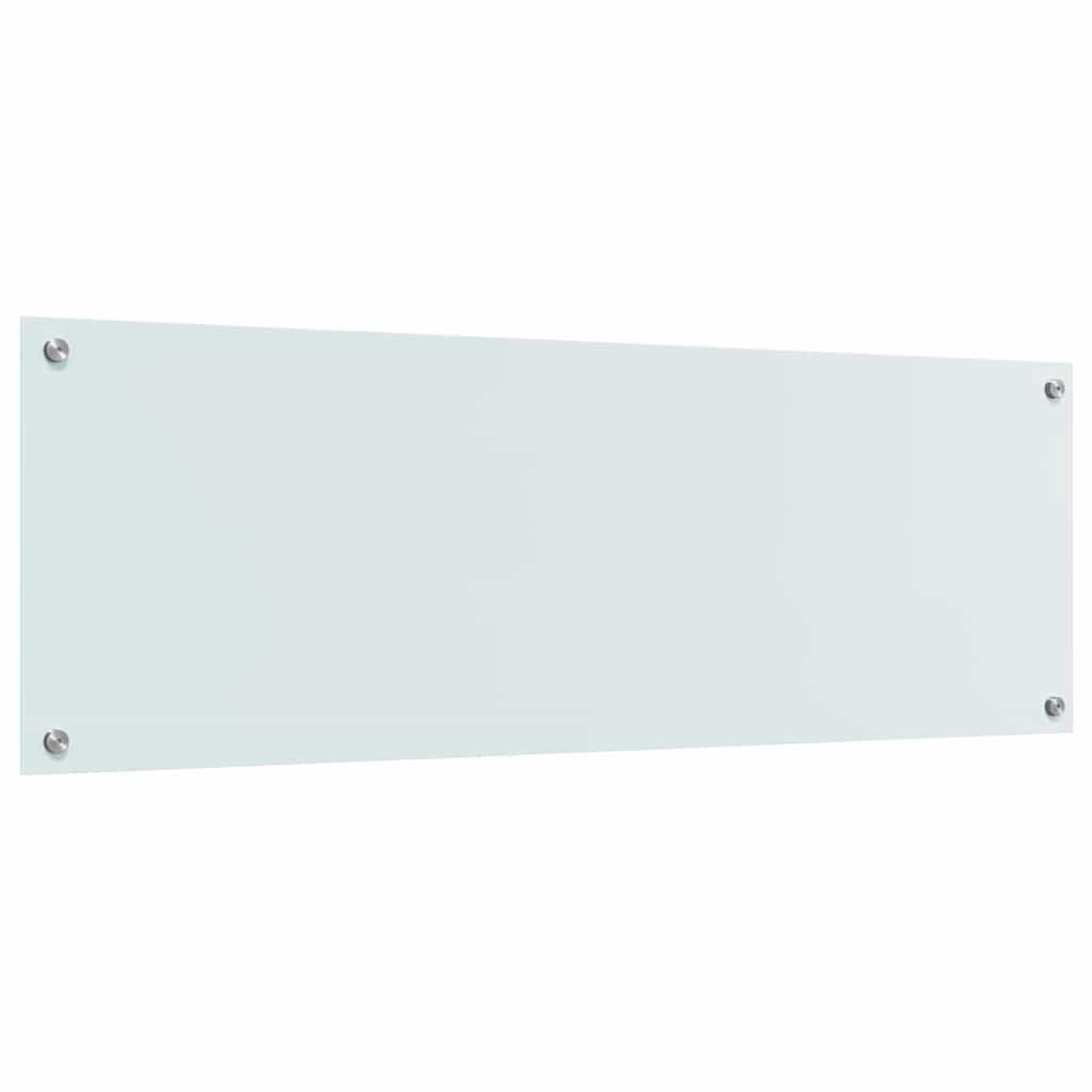 Konyhai splashback 2 pcs fehér 120 x 40 cm edzett üveg