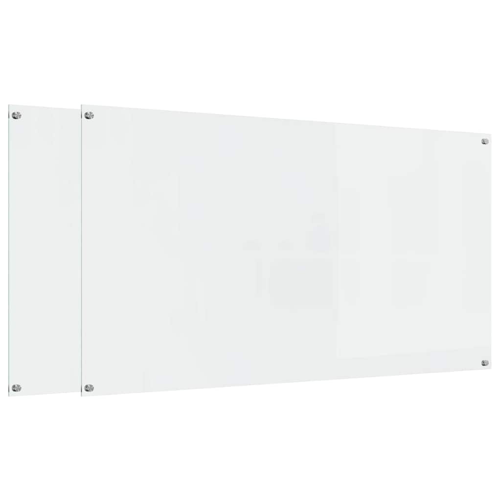 Konyhai hátfal 2 pcs átlátszó 110 x 60 cm edzett üveg