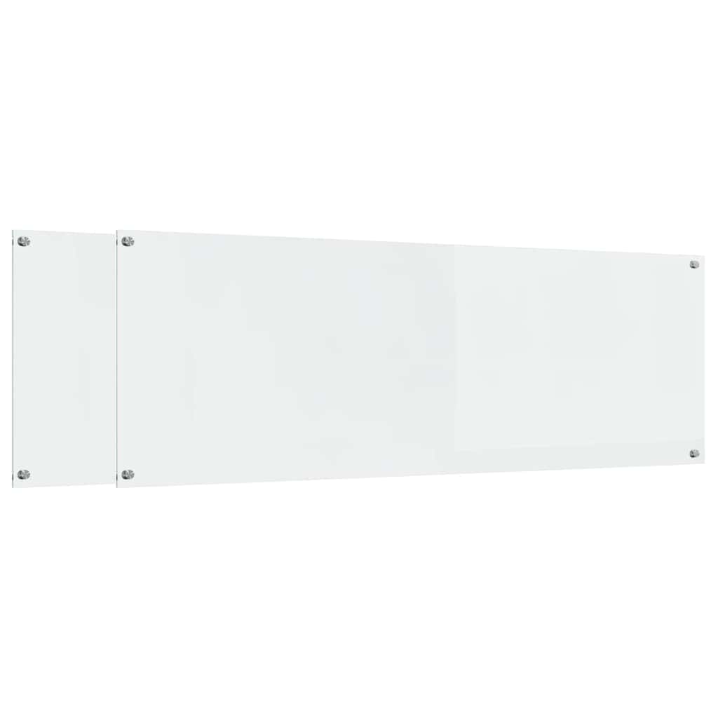 Konyhai hátfal 2 pcs átlátszó 120 x 40 cm edzett üveg
