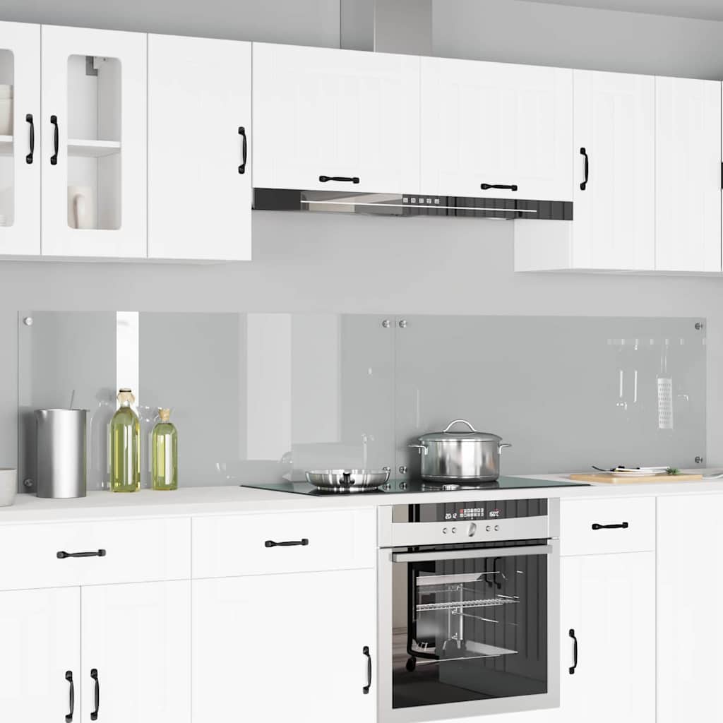 Konyhai splashback 2 pcs átlátszó 120 x 50 cm edzett üveg